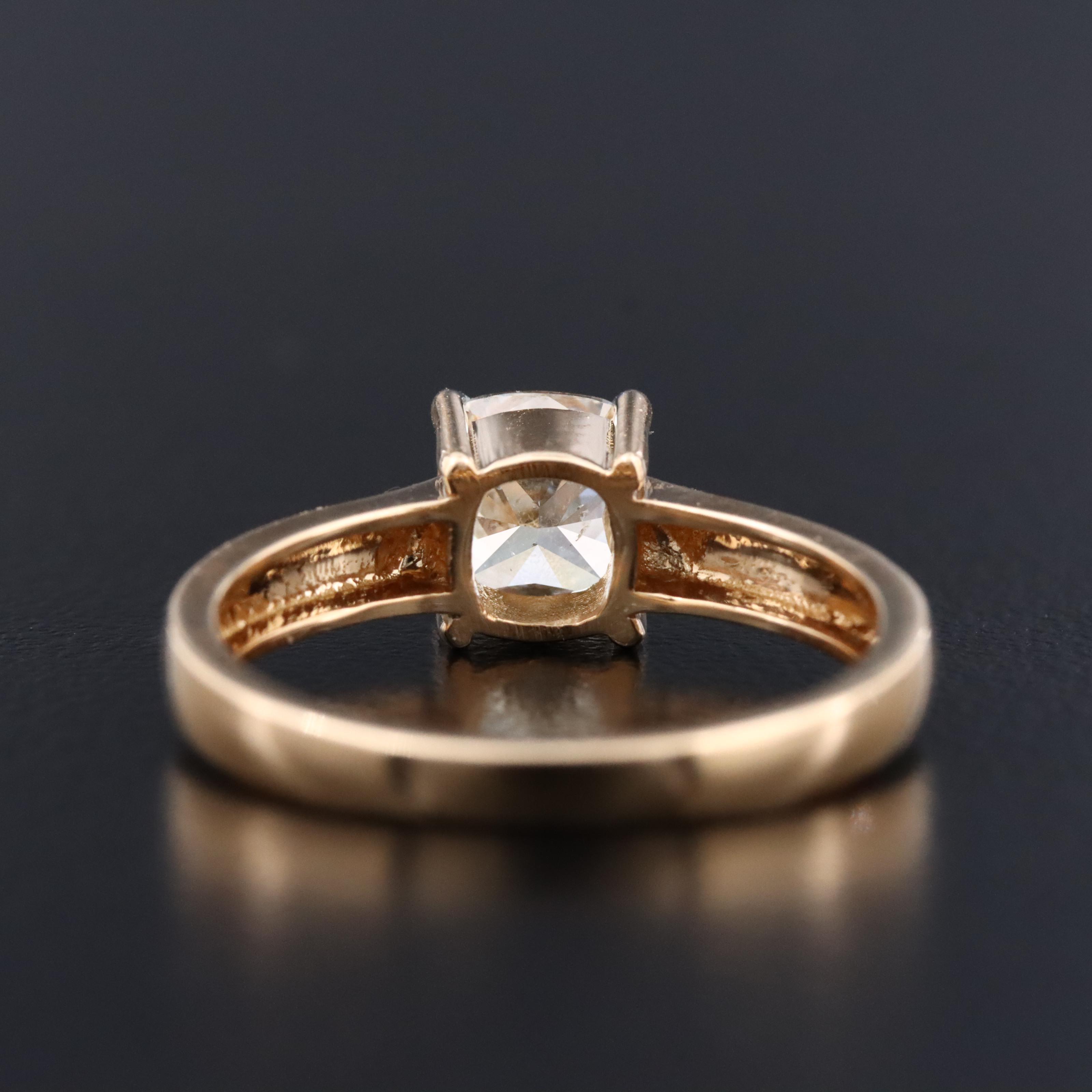 18K 1.00 CTW Diamond Solitaire Ring with GIA Report