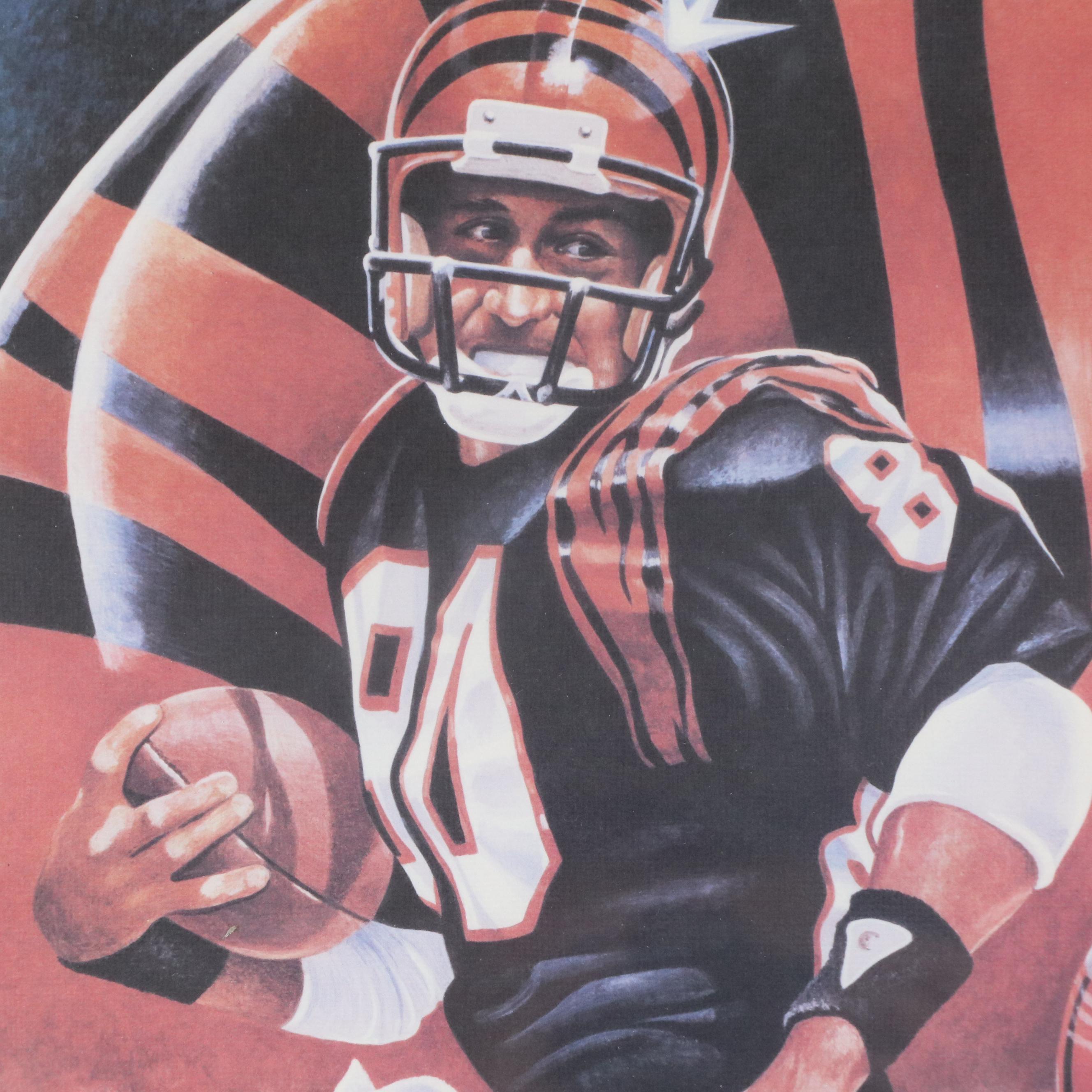 John Winright Bengals Offset Lithograph "Eighty + Seven = Six," 1986