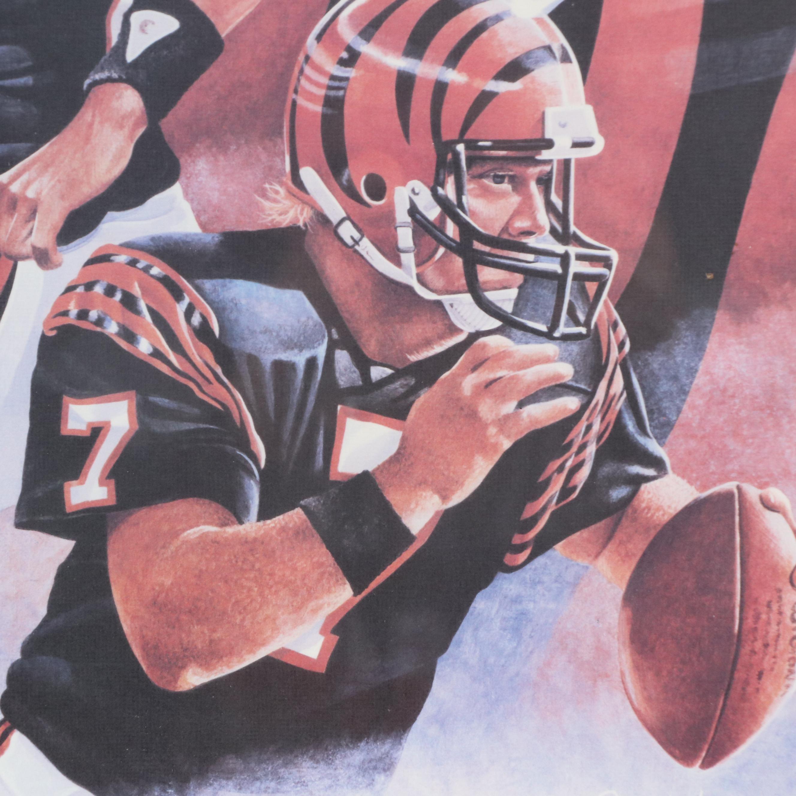 John Winright Bengals Offset Lithograph "Eighty + Seven = Six," 1986