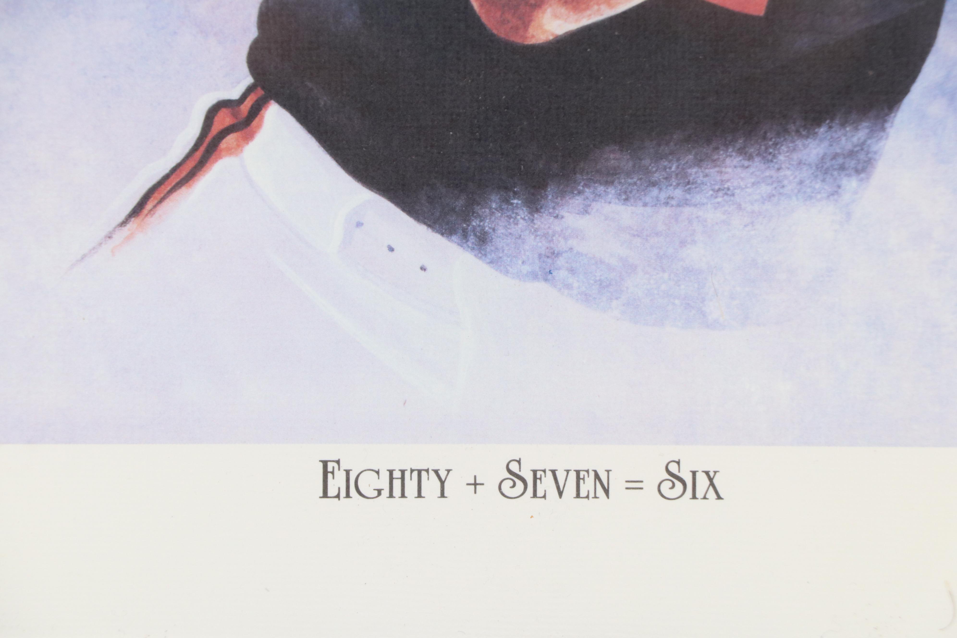 John Winright Bengals Offset Lithograph "Eighty + Seven = Six," 1986