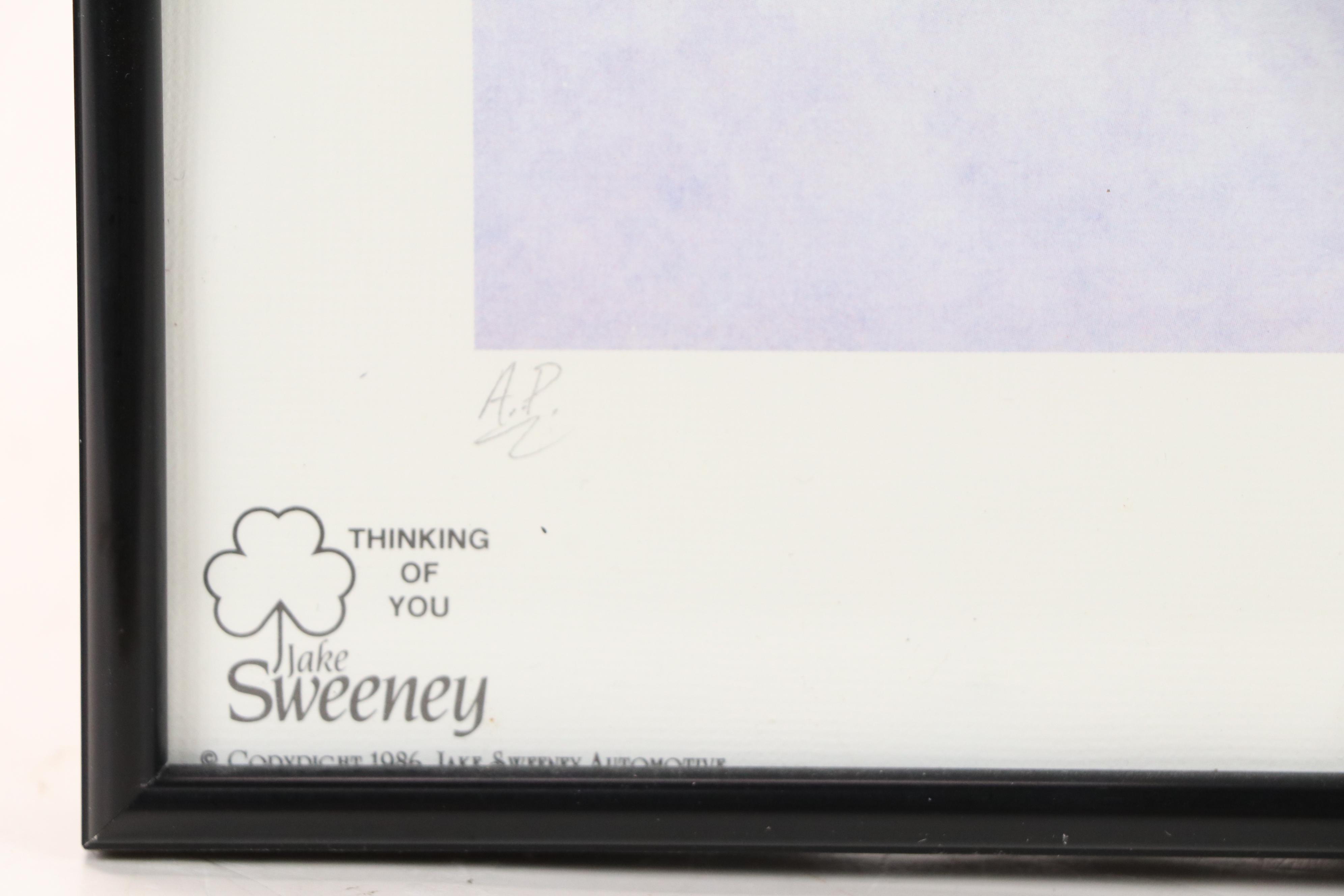 John Winright Bengals Offset Lithograph "Eighty + Seven = Six," 1986