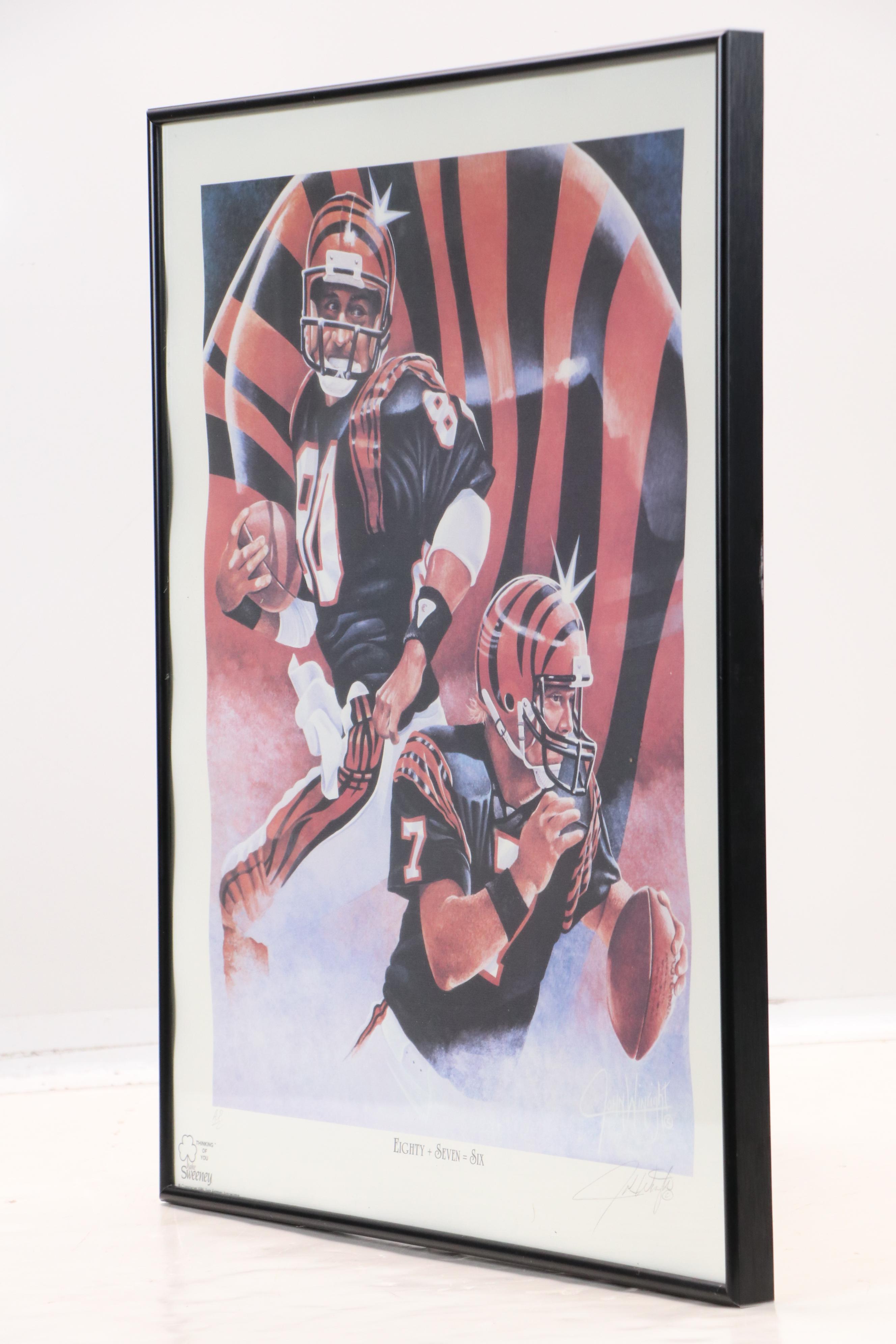 John Winright Bengals Offset Lithograph "Eighty + Seven = Six," 1986