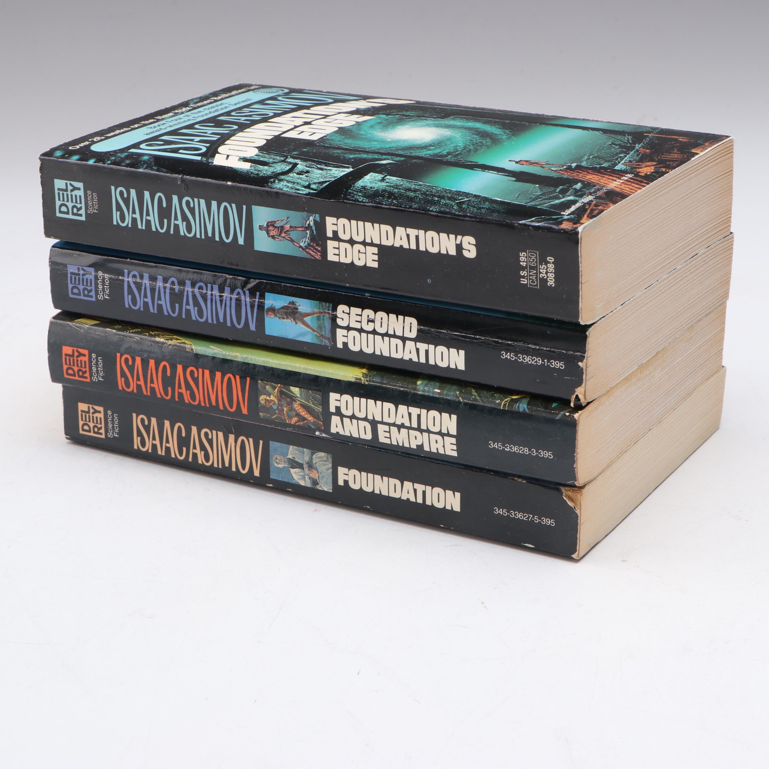 "Foundation Series" Four-Volume Box Set by Isaac Asimov, 1980s
