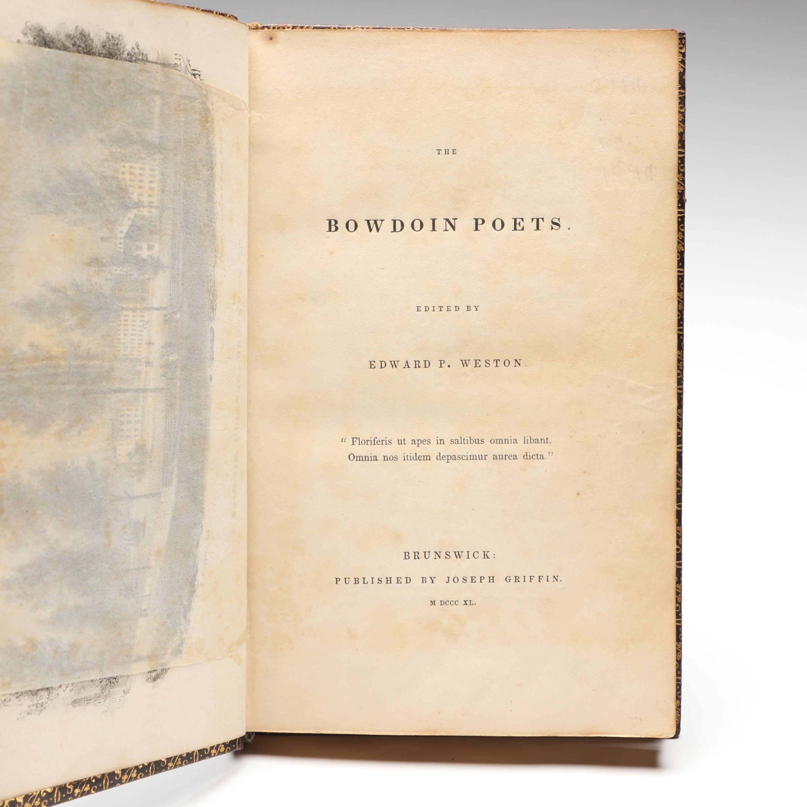 "The Bowdoin Poets" by Edward P. Weston, 1840