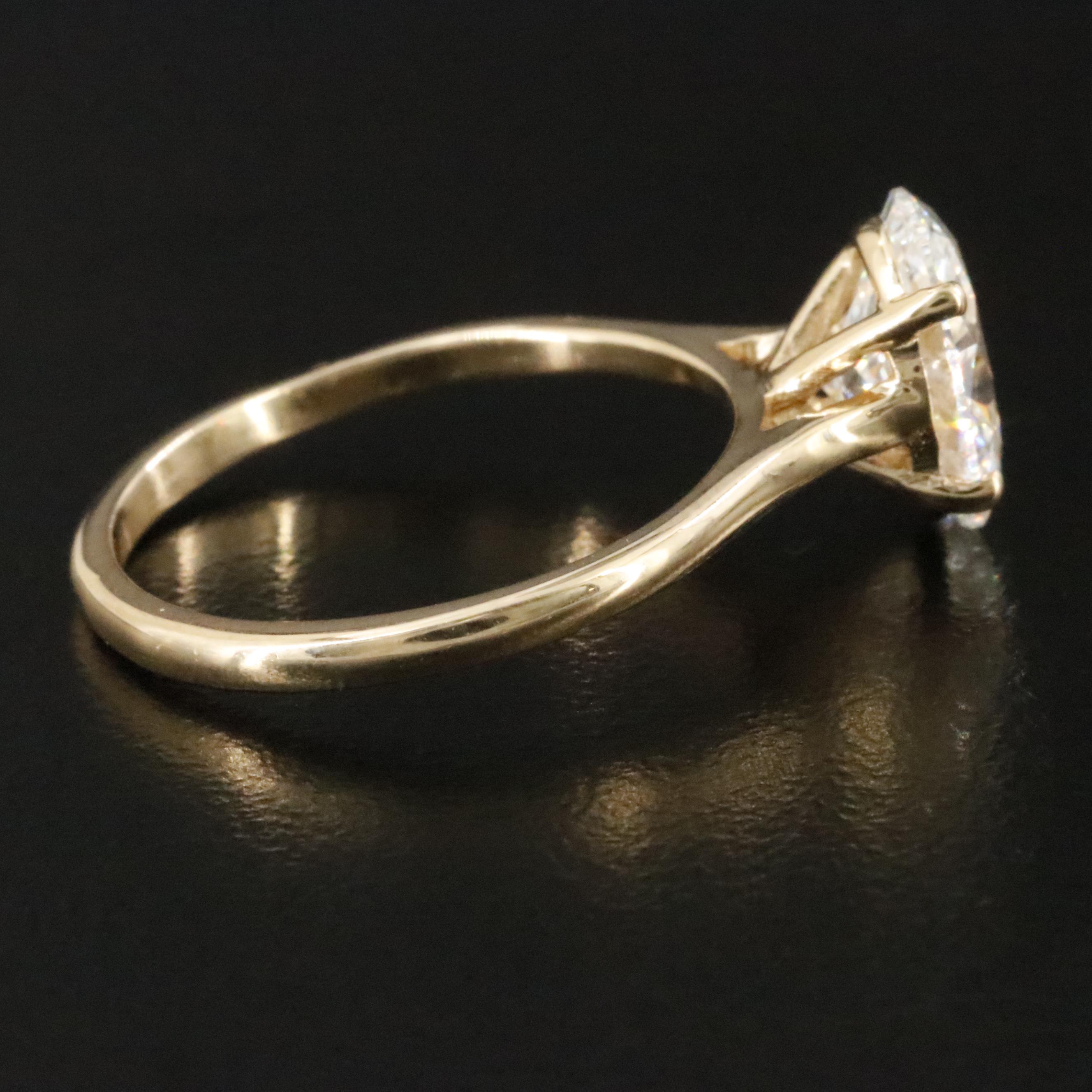 18K 2.08 CT Lab Grown Diamond Solitaire Ring with IGI Report