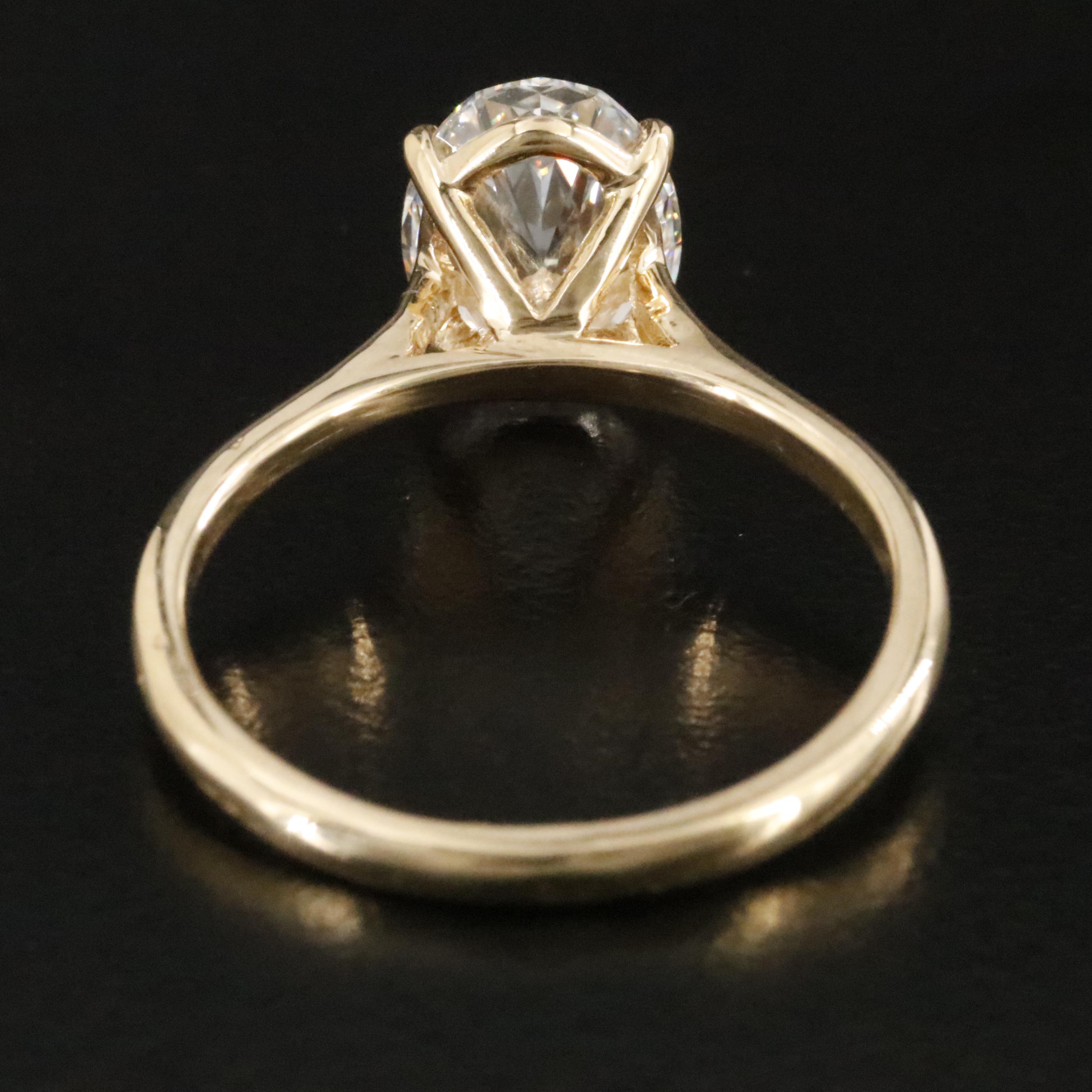 18K 2.08 CT Lab Grown Diamond Solitaire Ring with IGI Report