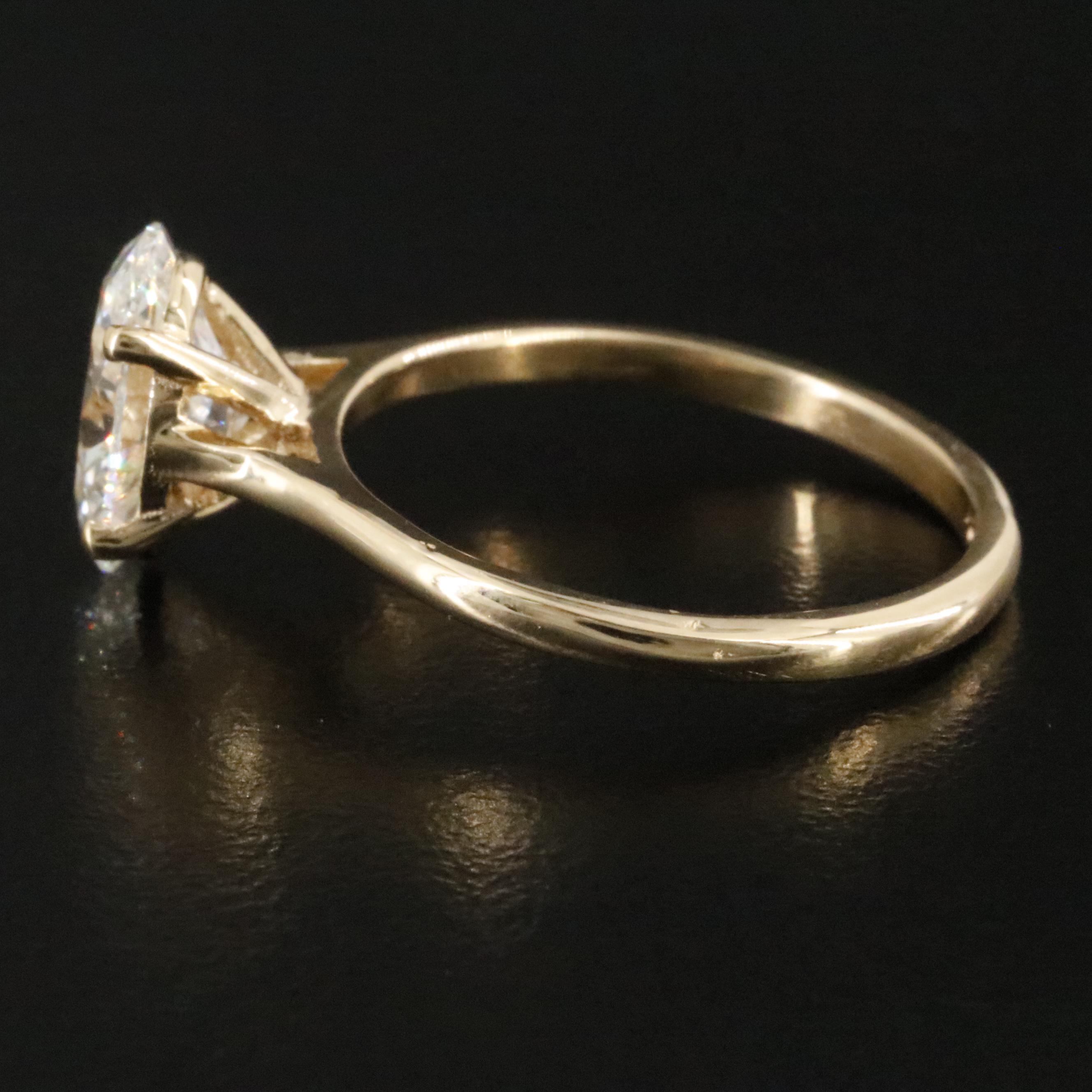 18K 2.08 CT Lab Grown Diamond Solitaire Ring with IGI Report