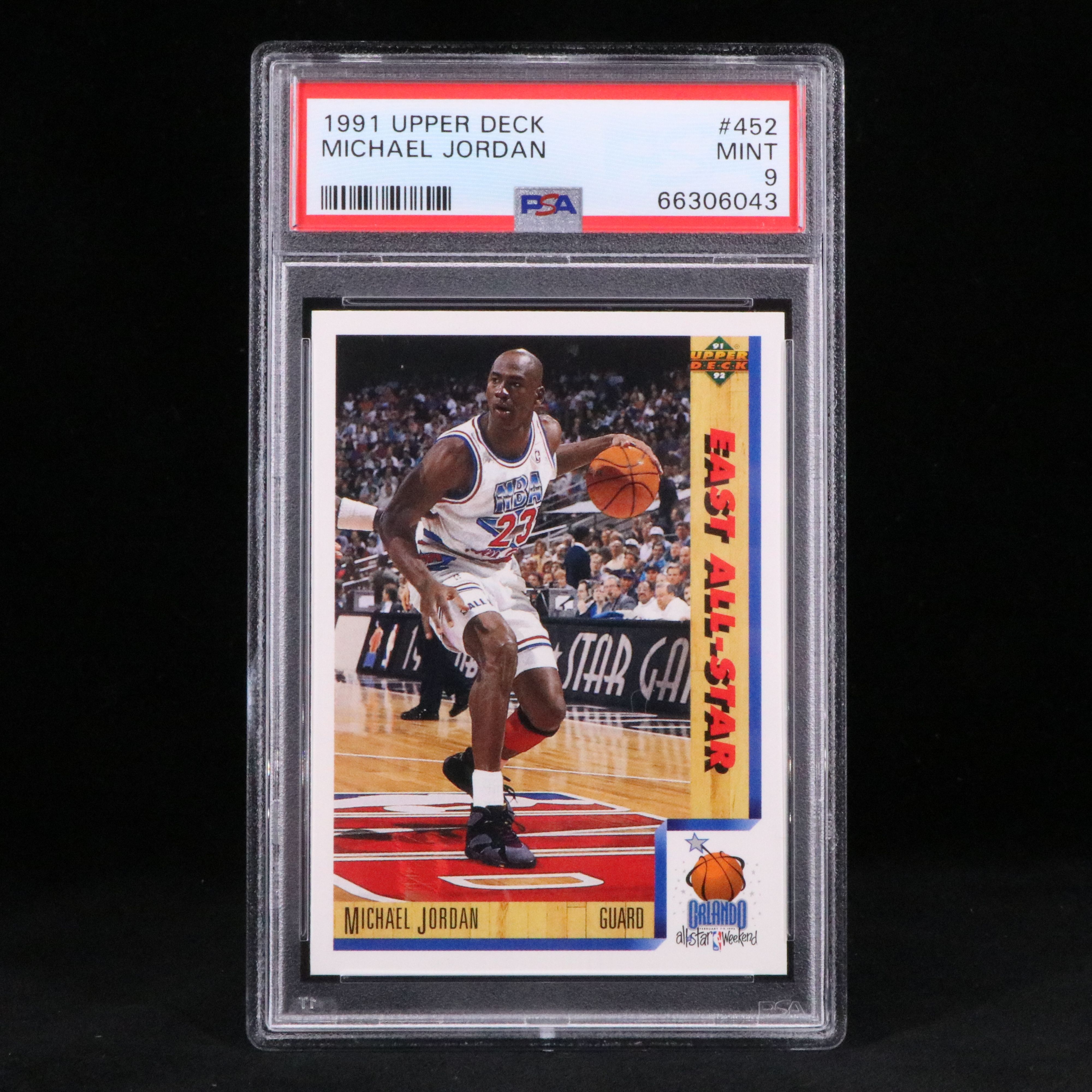 1991 Upper Deck Michael Jordan Basketball Card Graded PSA 9