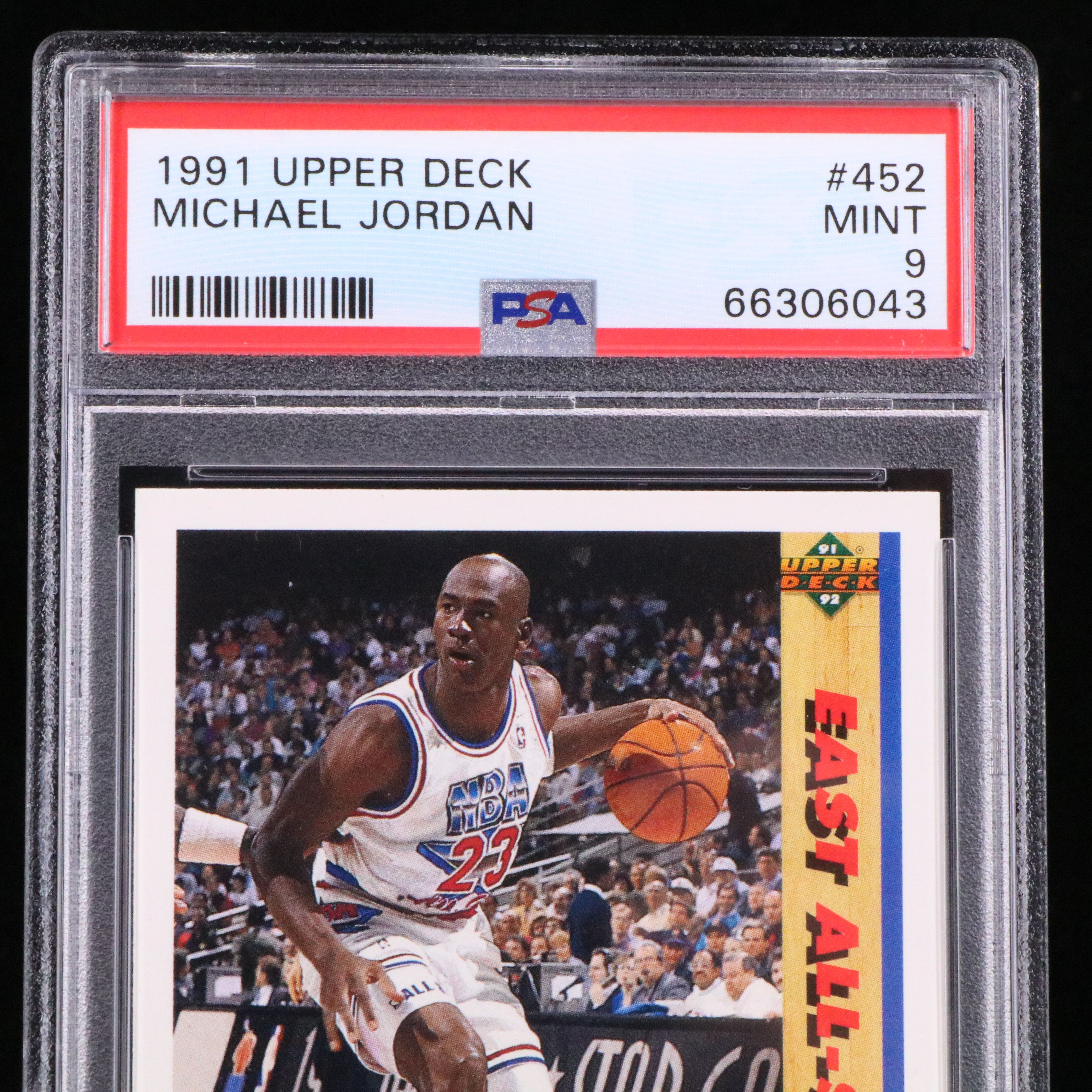 1991 Upper Deck Michael Jordan Basketball Card Graded PSA 9