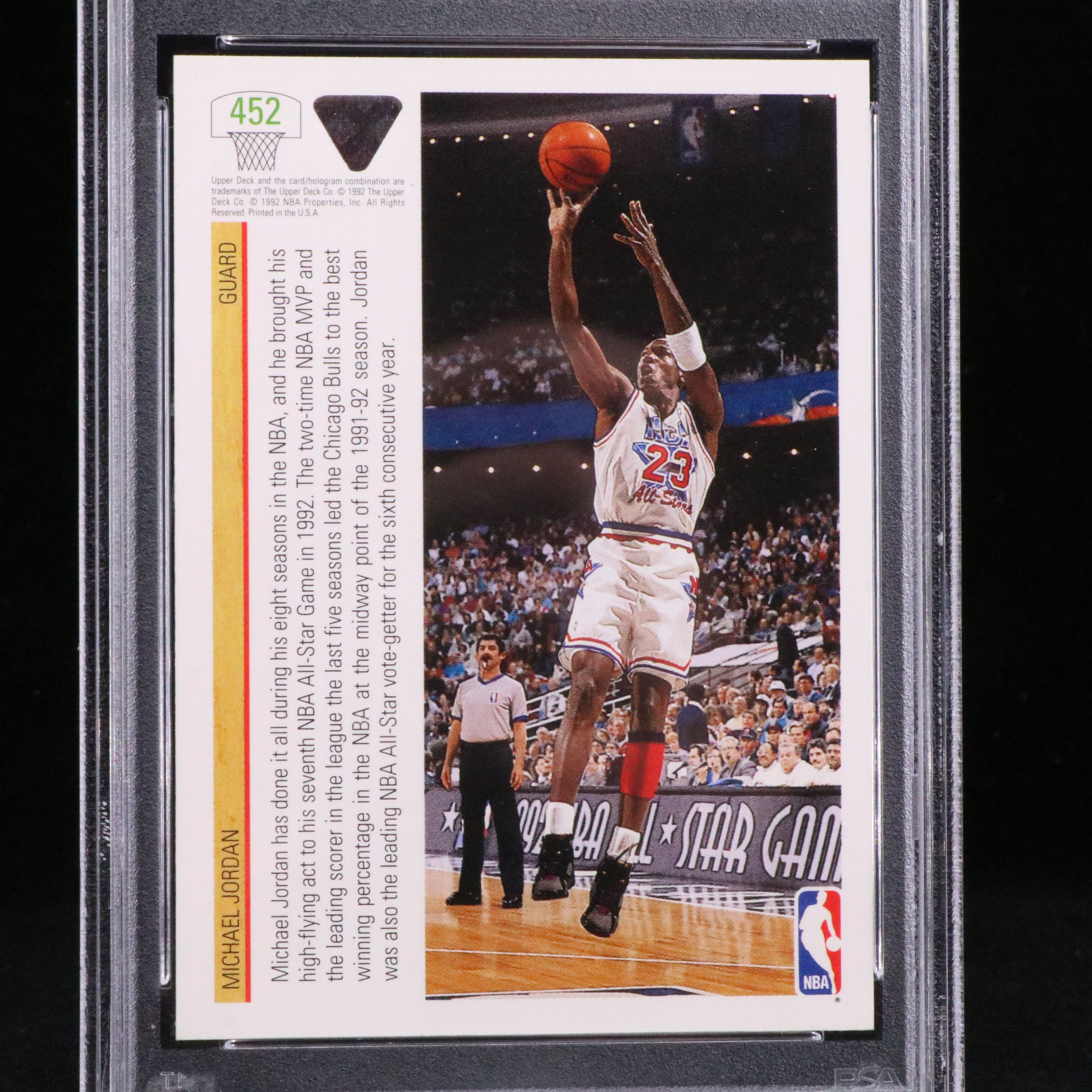 1991 Upper Deck Michael Jordan Basketball Card Graded PSA 9