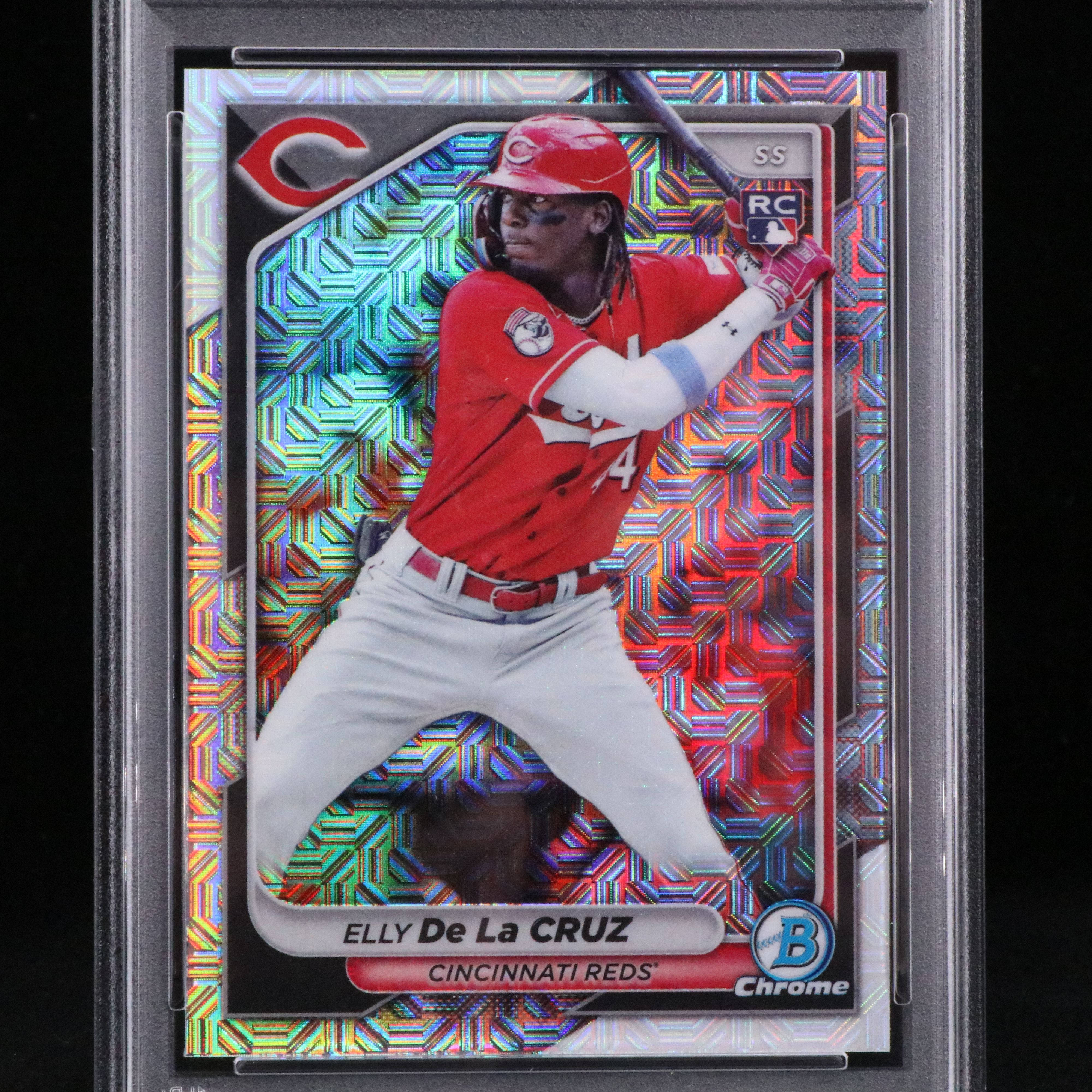 2024 Bowman Chrome Elly De La Cruz Mega Box Refractor Rookie Card Graded PSA 10