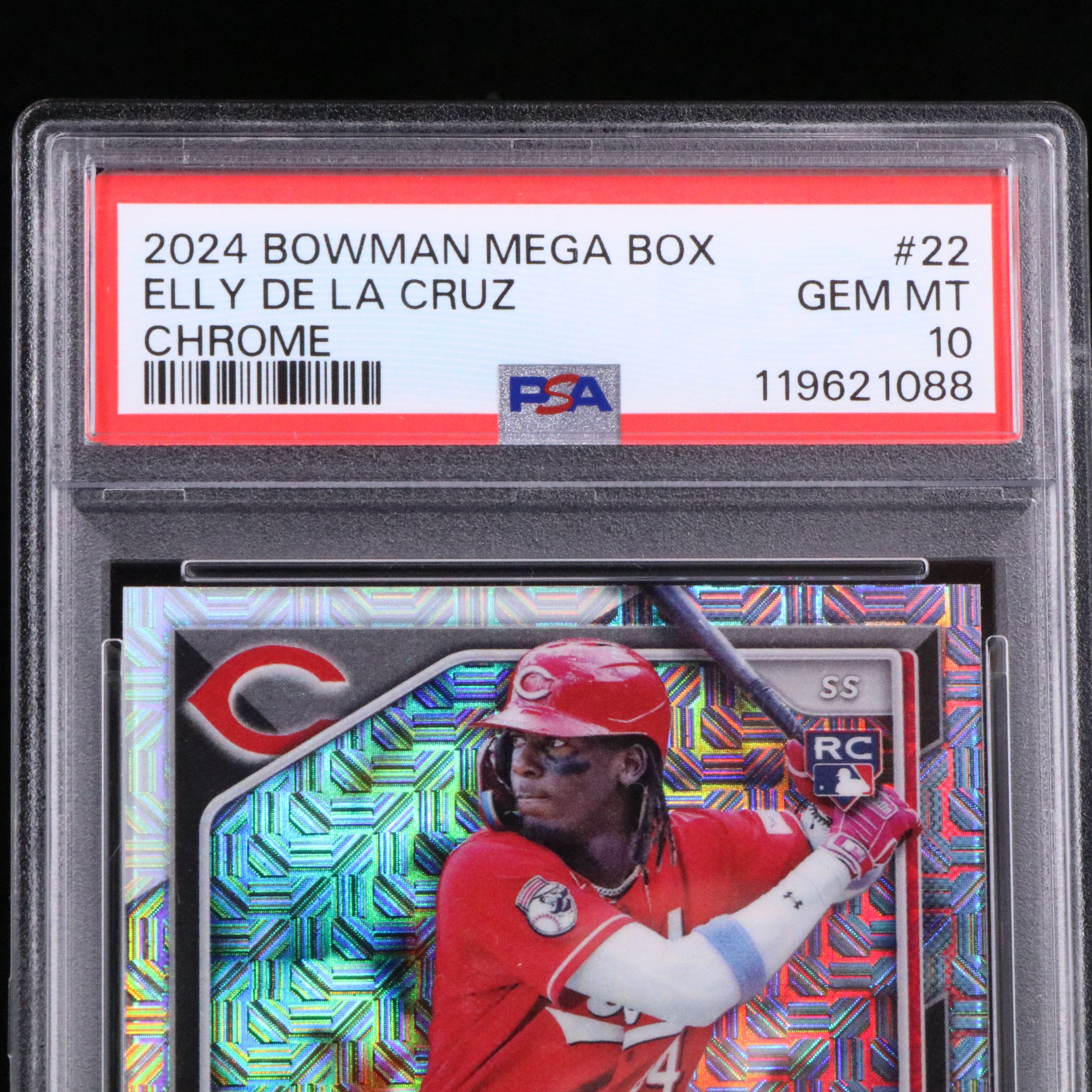 2024 Bowman Chrome Elly De La Cruz Mega Box Refractor Rookie Card Graded PSA 10
