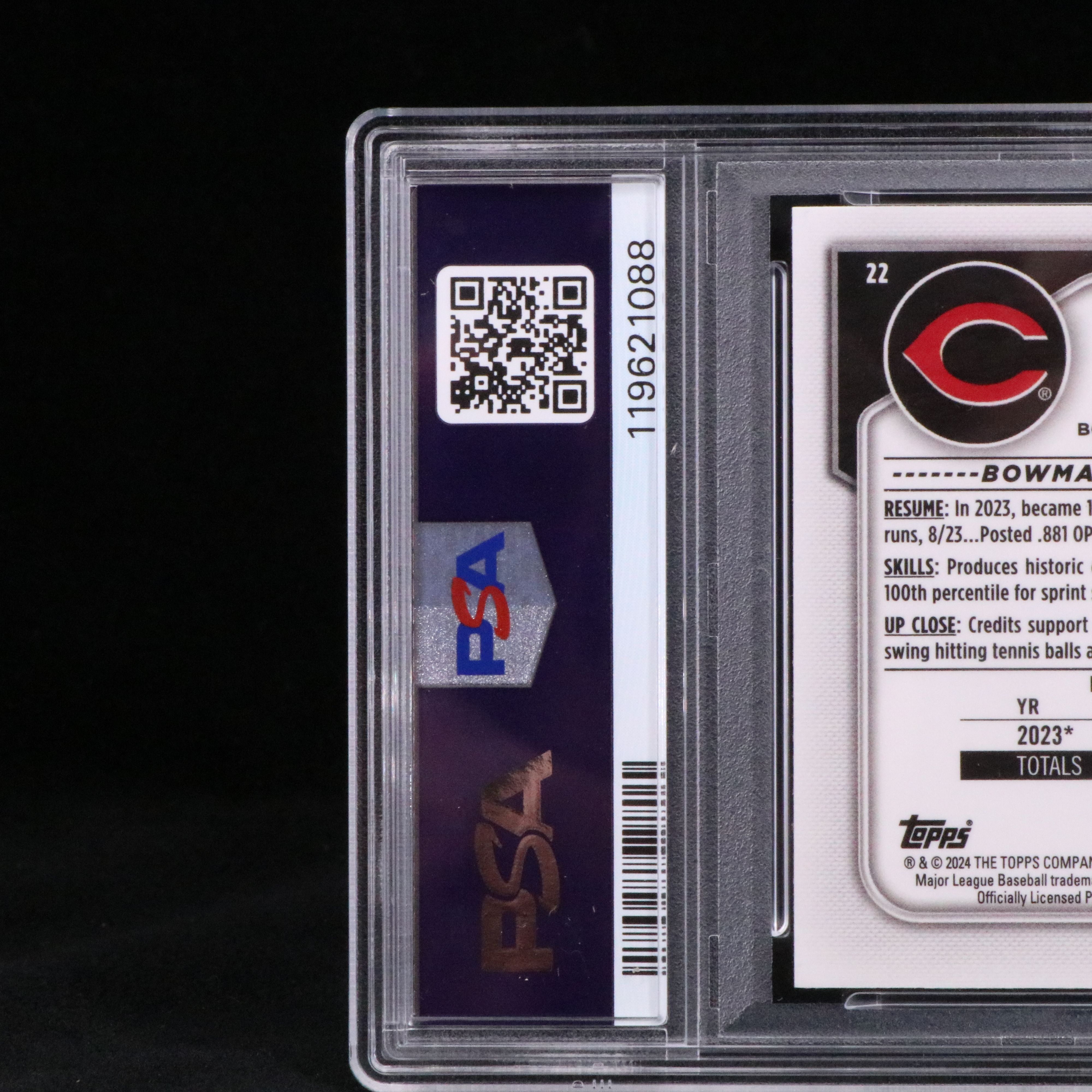 2024 Bowman Chrome Elly De La Cruz Mega Box Refractor Rookie Card Graded PSA 10