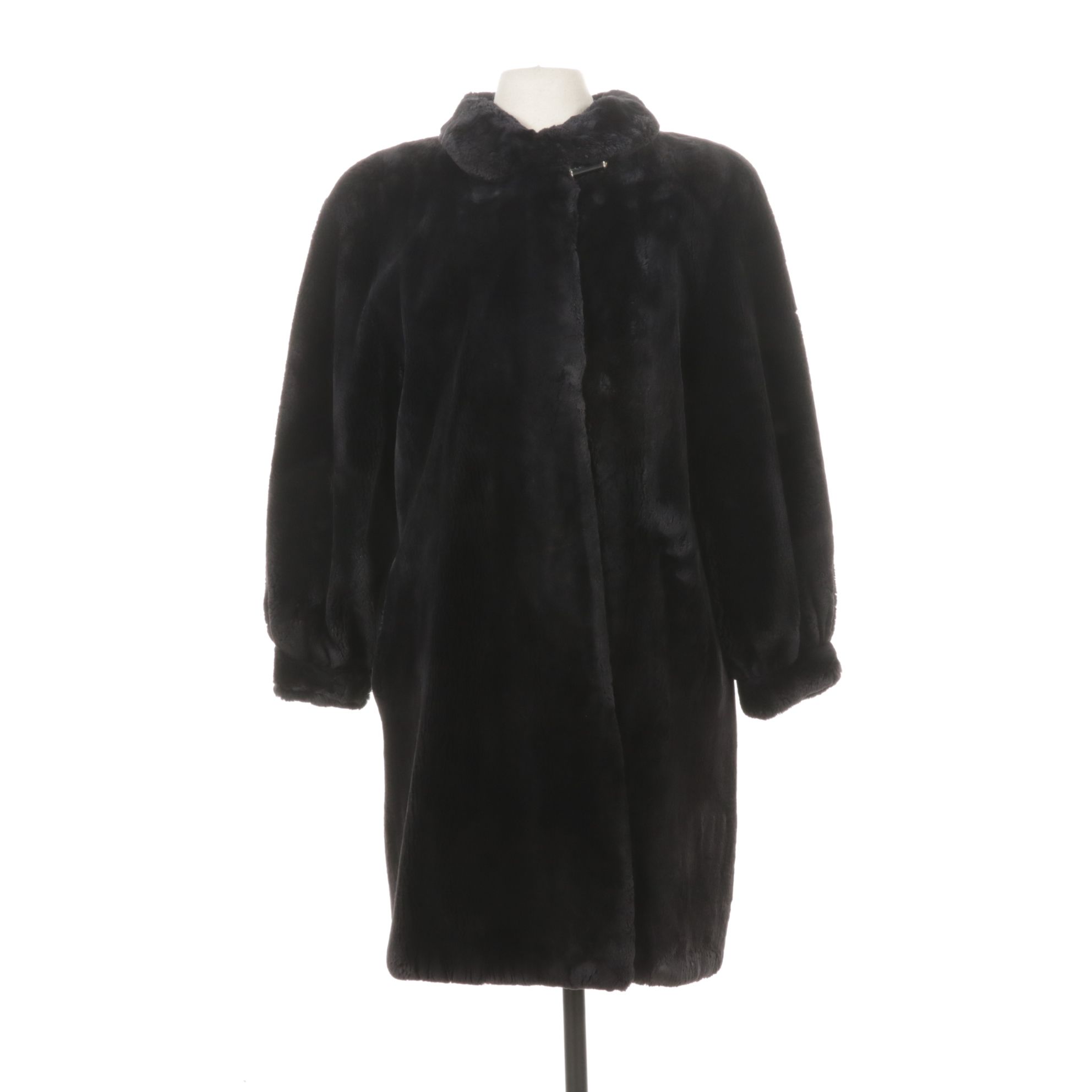 Black Sheared Beaver Fur Coat by Grosvenor Canada