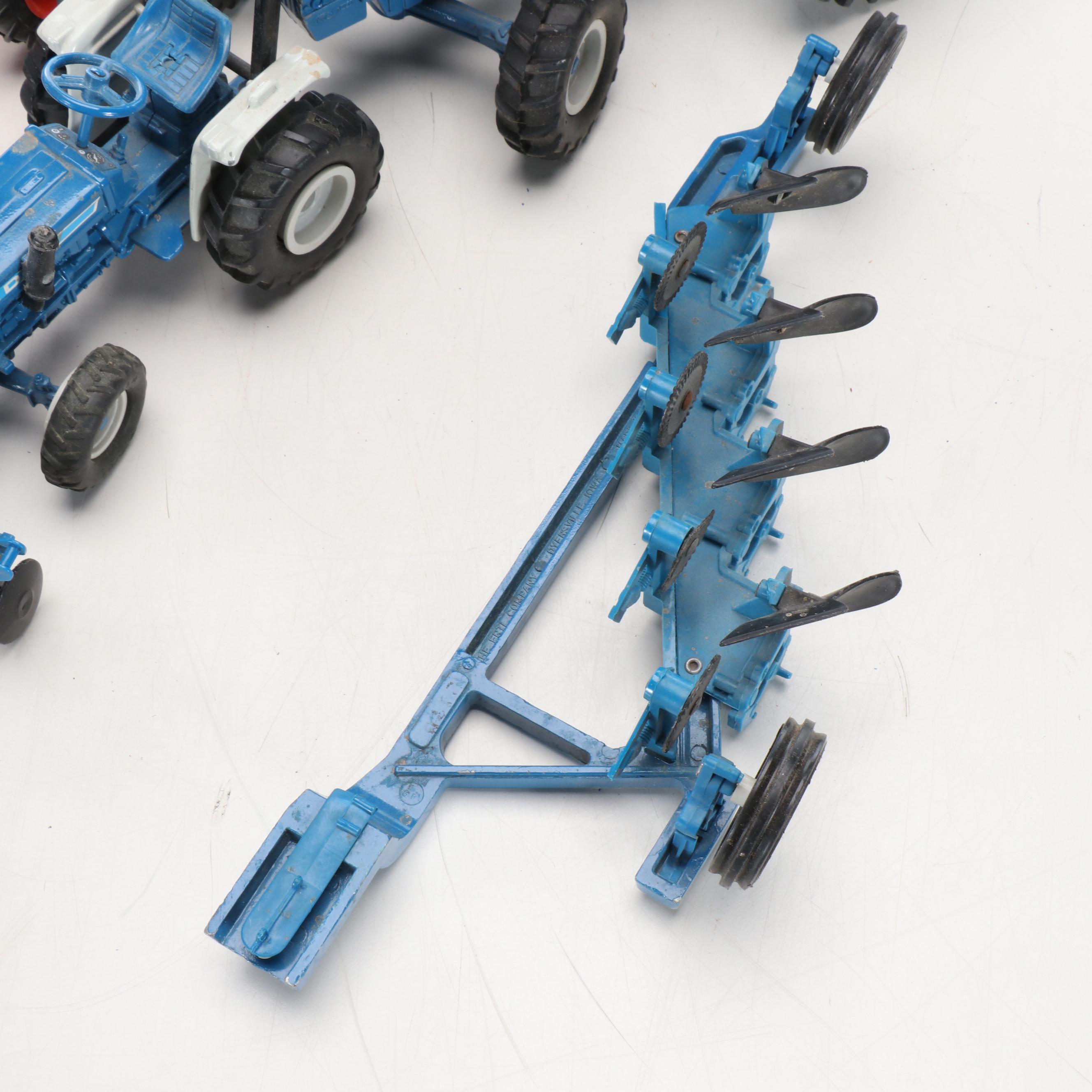 Ford and John Deere Metal Model Tractors and Other Farm Accessories