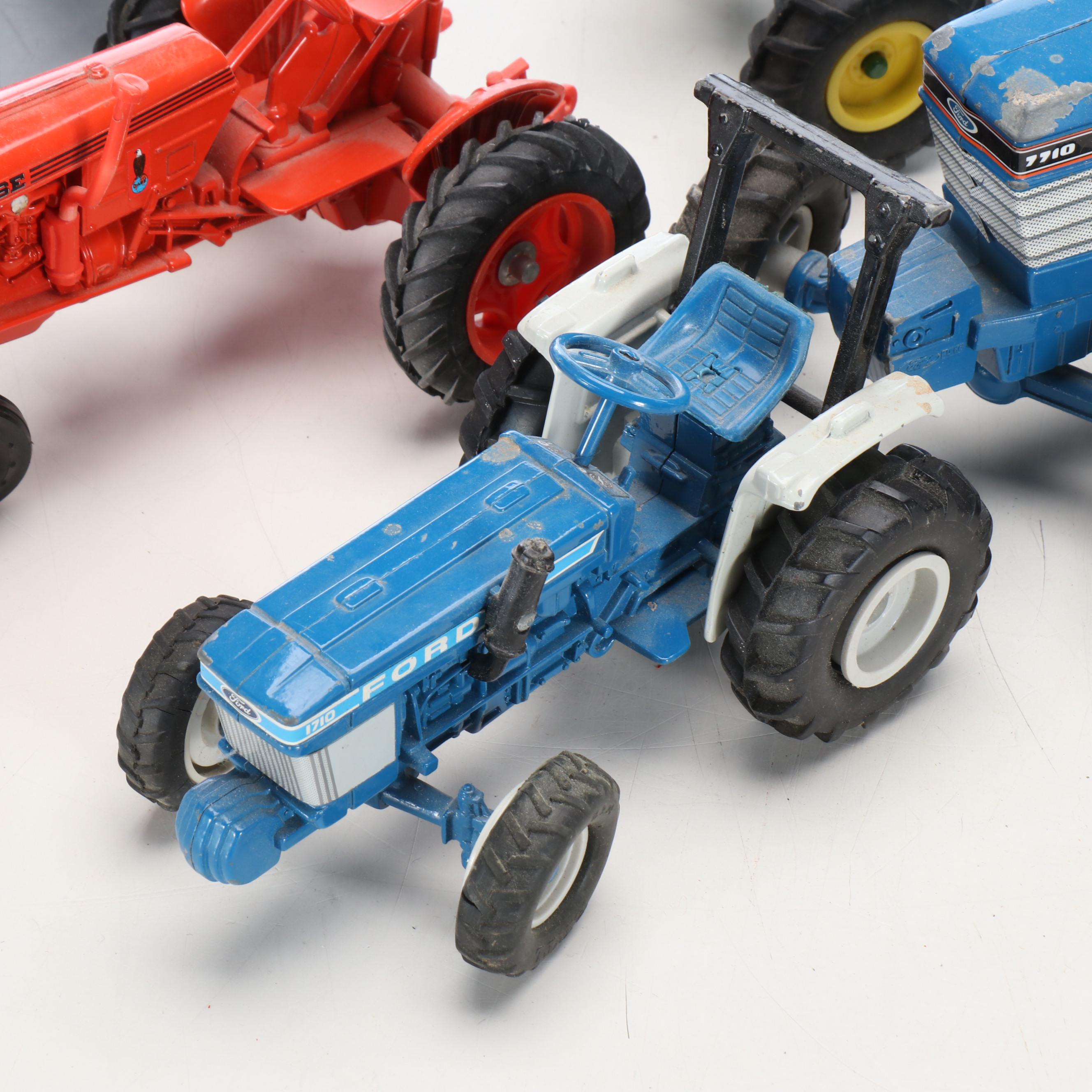 Ford and John Deere Metal Model Tractors and Other Farm Accessories
