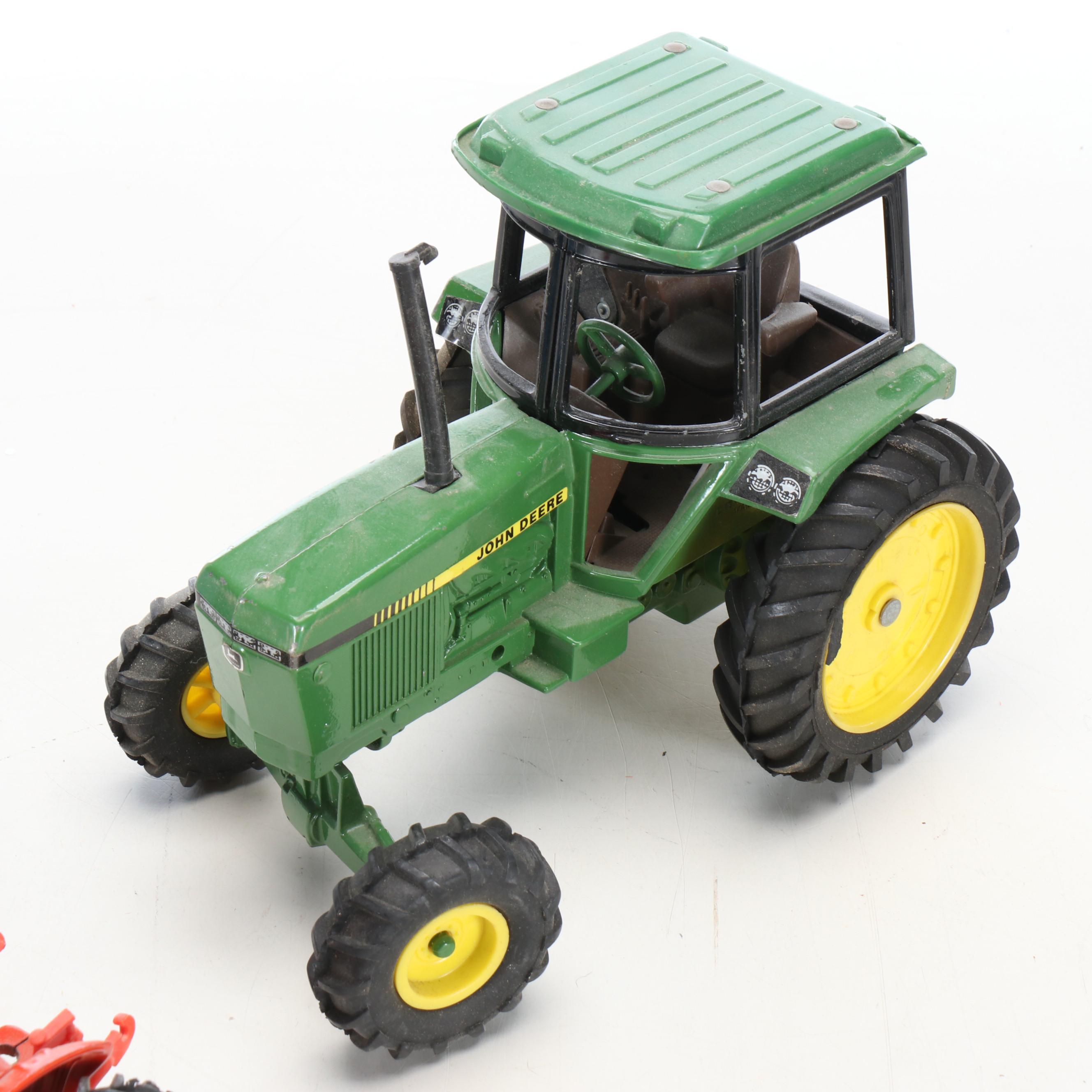 Ford and John Deere Metal Model Tractors and Other Farm Accessories