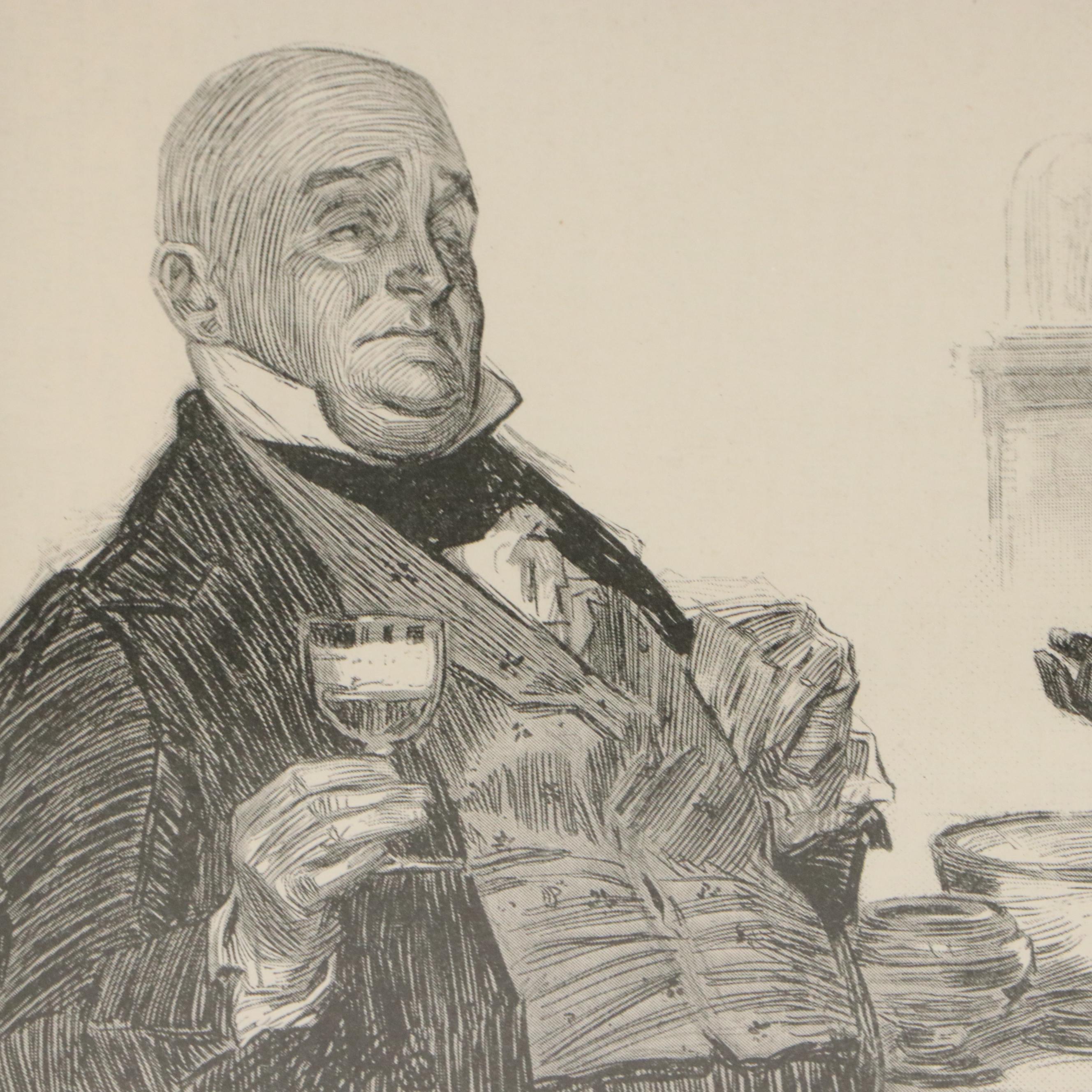 After Charles Dana Gibson Lithograph and Halftone Print, Mid to Late 20th C.