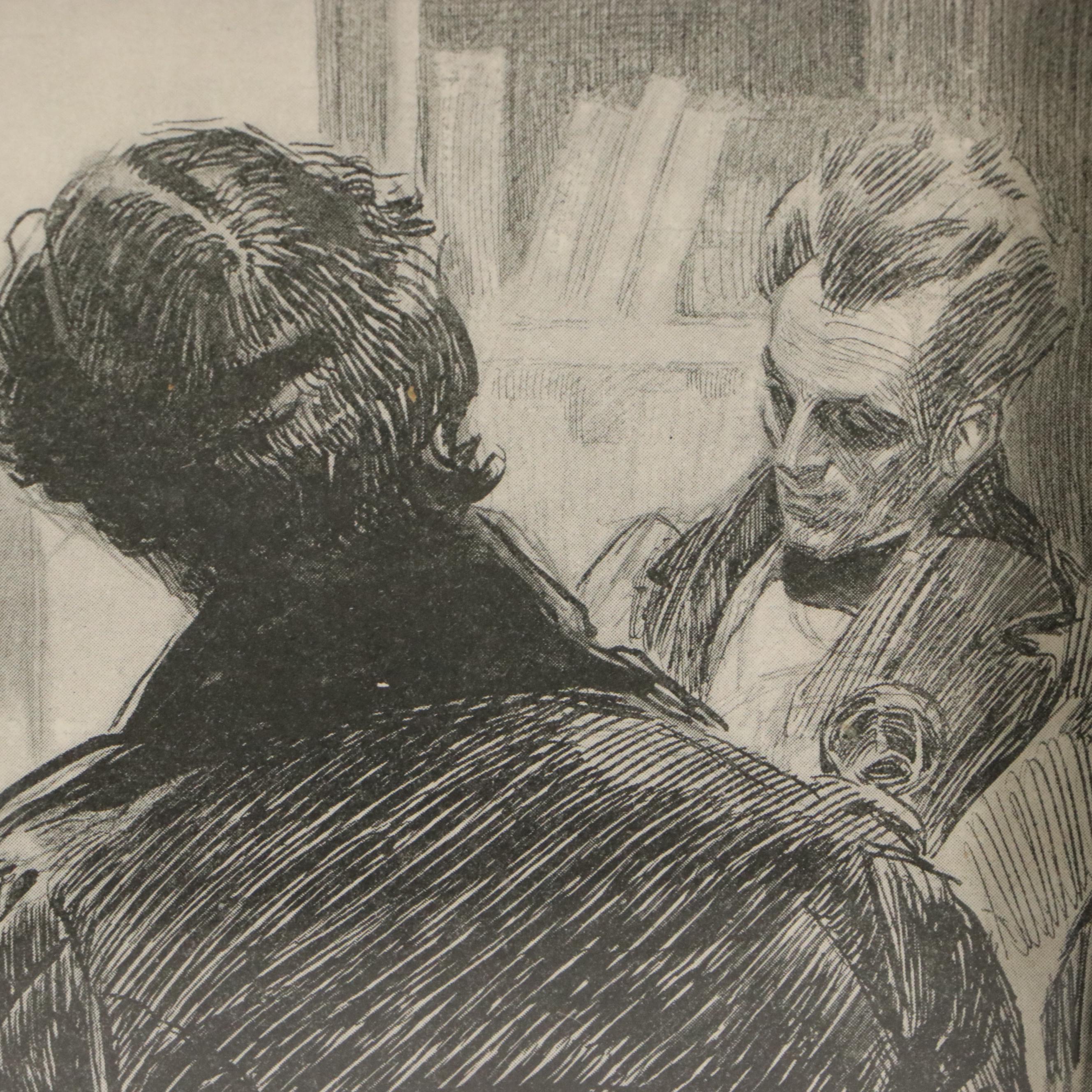 After Charles Dana Gibson Lithograph and Halftone Print, Mid to Late 20th C.