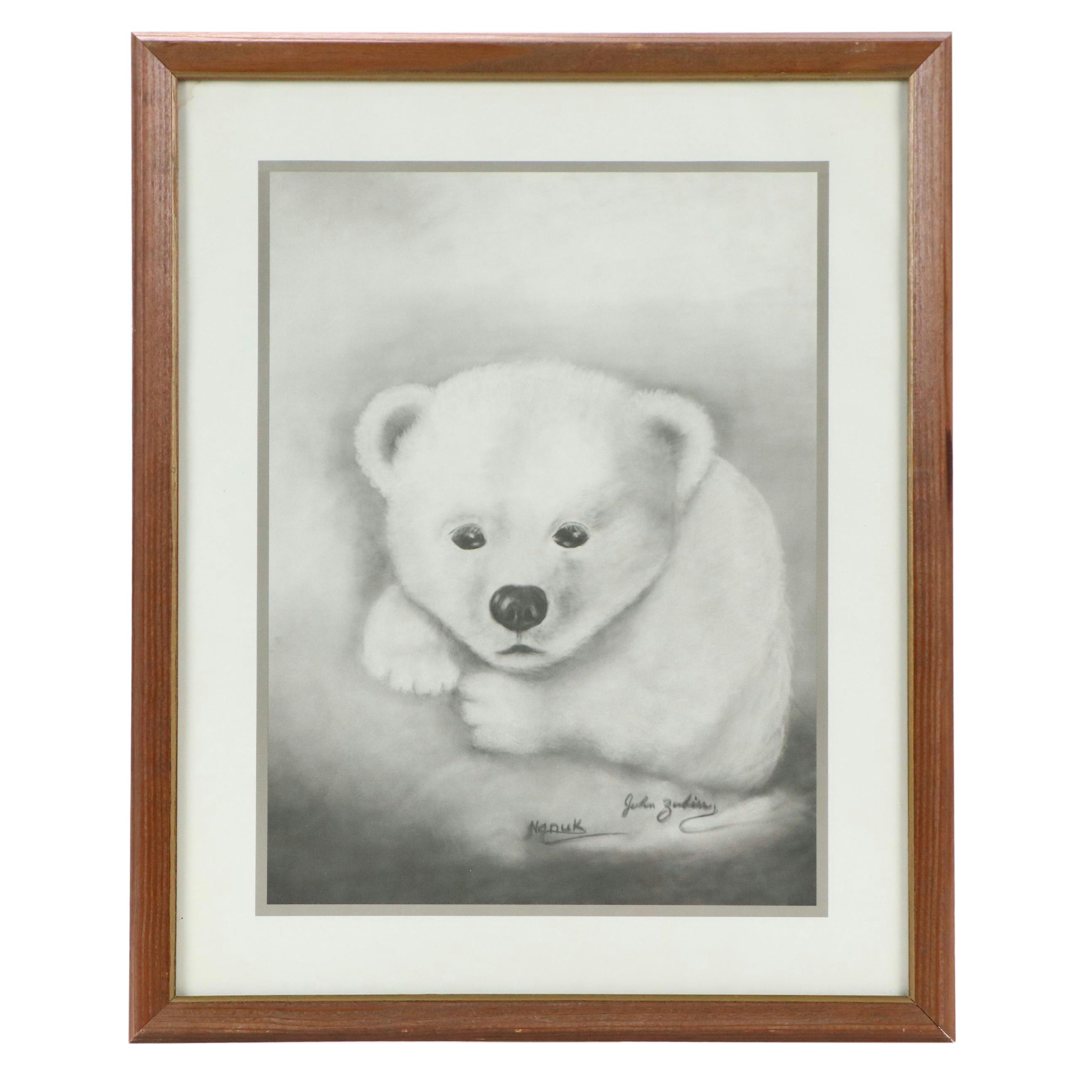 Polar Bear Cub Offset Lithograph "Nanuk," Late 20th C.