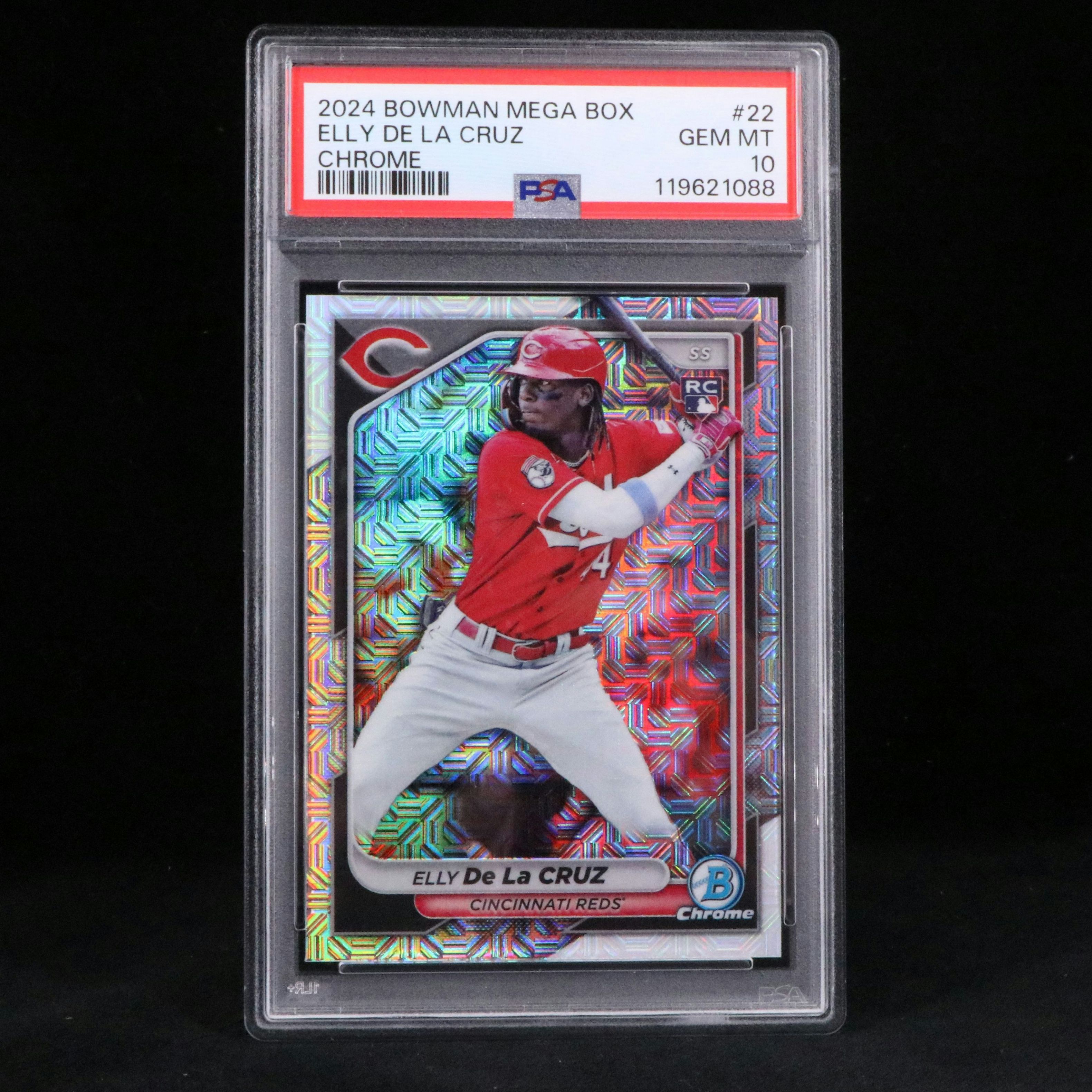2024 Bowman Chrome Elly De La Cruz Mega Box Refractor Rookie Card Graded PSA 10