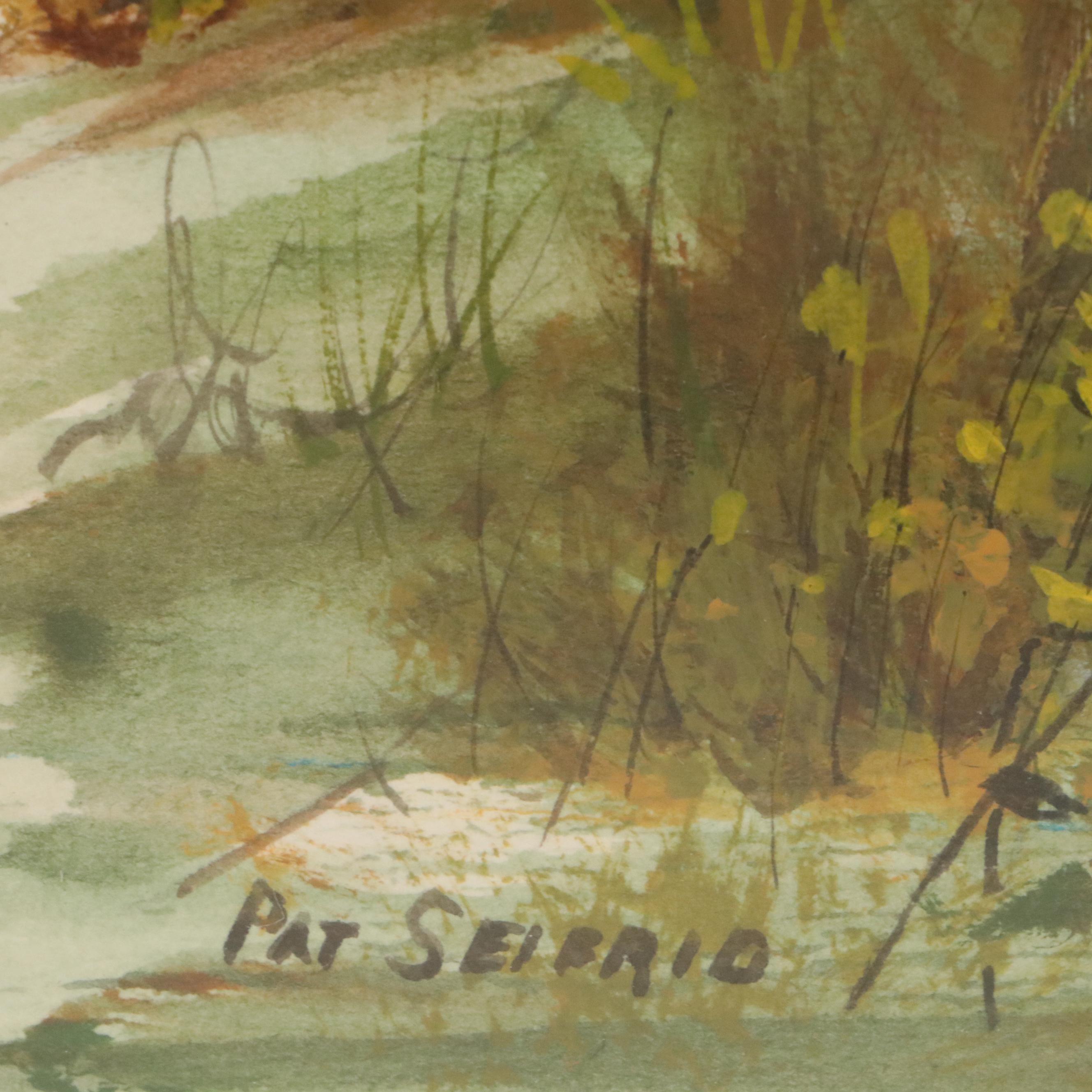 Pat Seibrid Watercolor Painting "Cider Time," Mid to Late 20th Century