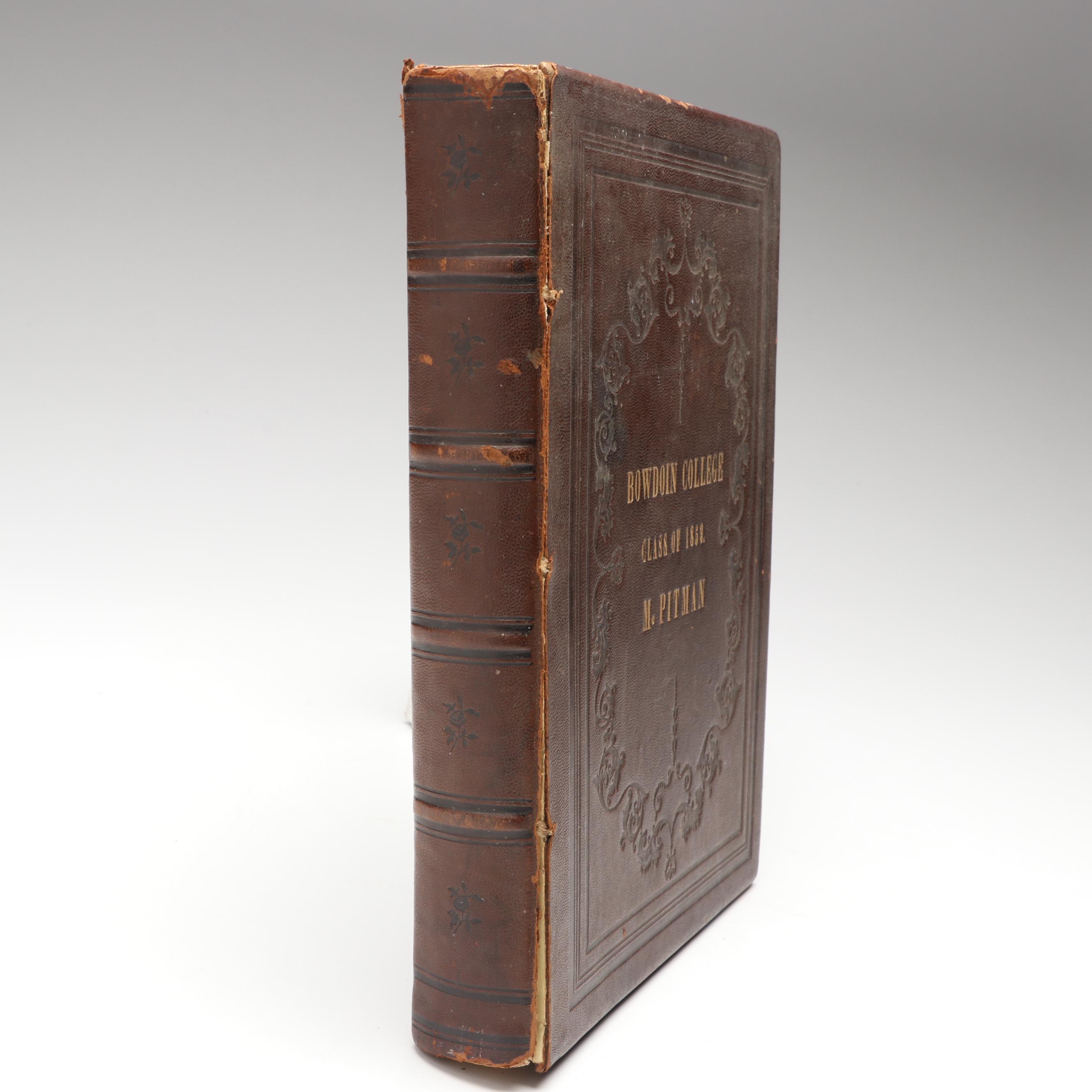Bowdoin College Class of 1859 Embossed Leather Notebook