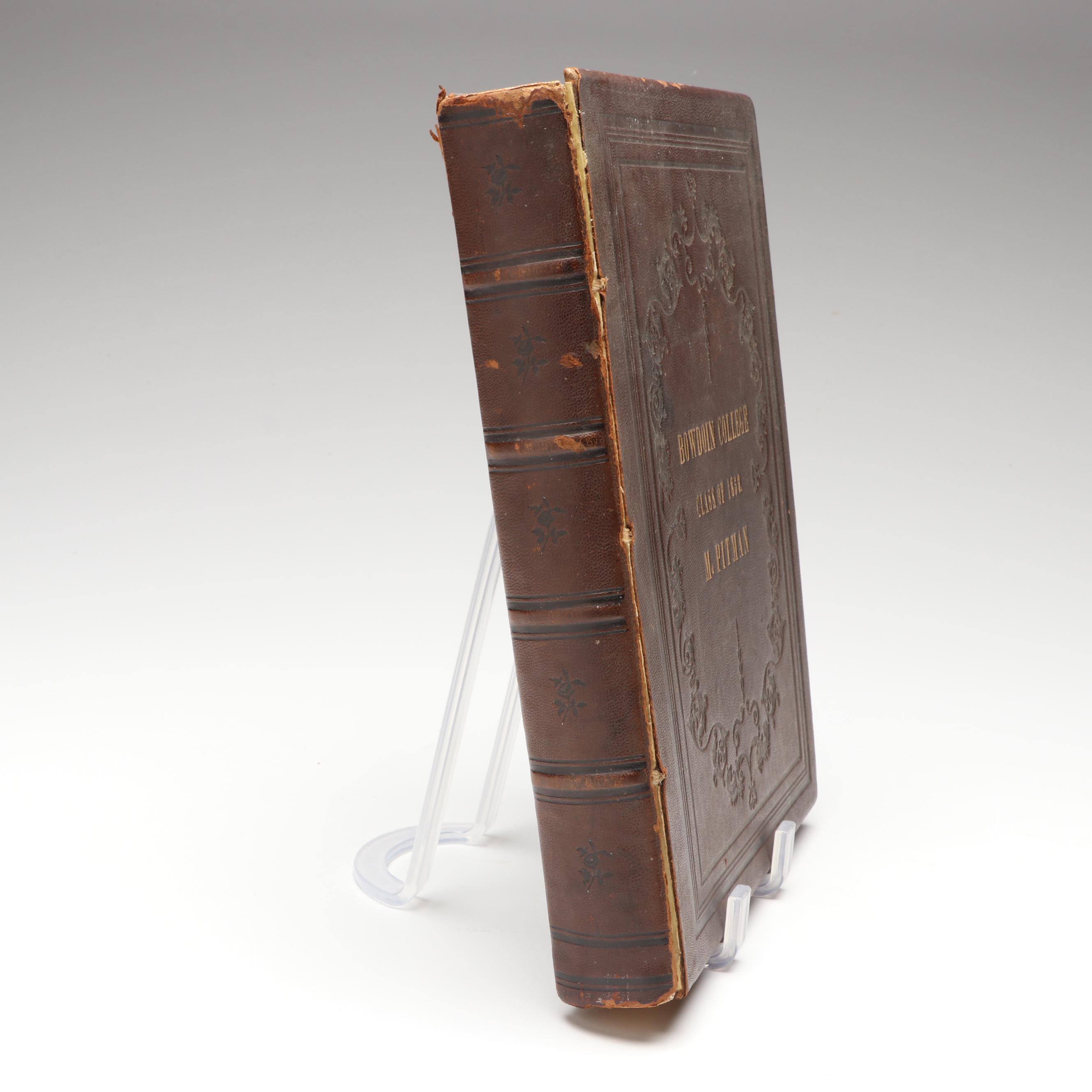 Bowdoin College Class of 1859 Embossed Leather Notebook