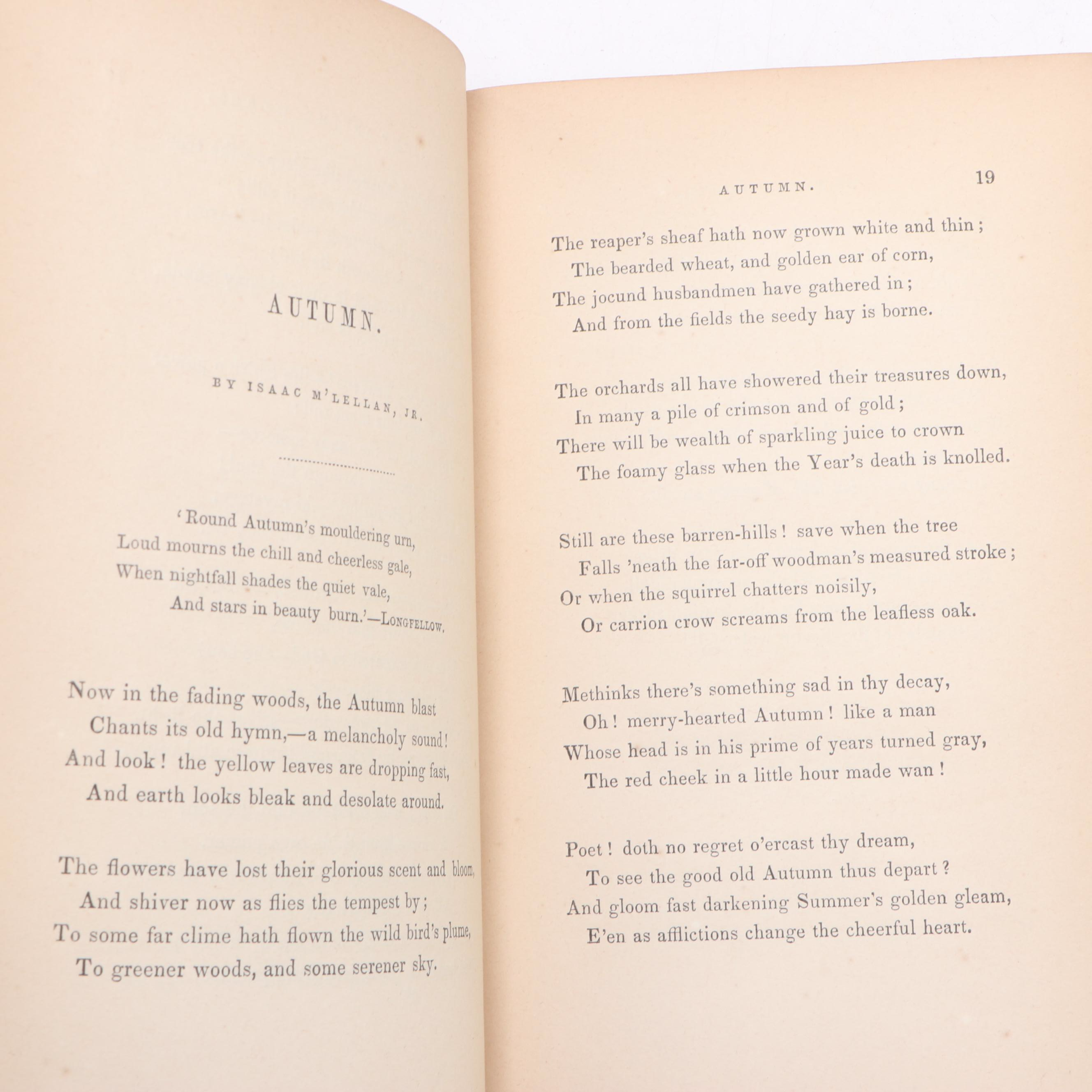 Second Edition "Bowdoin Poets" by Edward P. Weston, 1857
