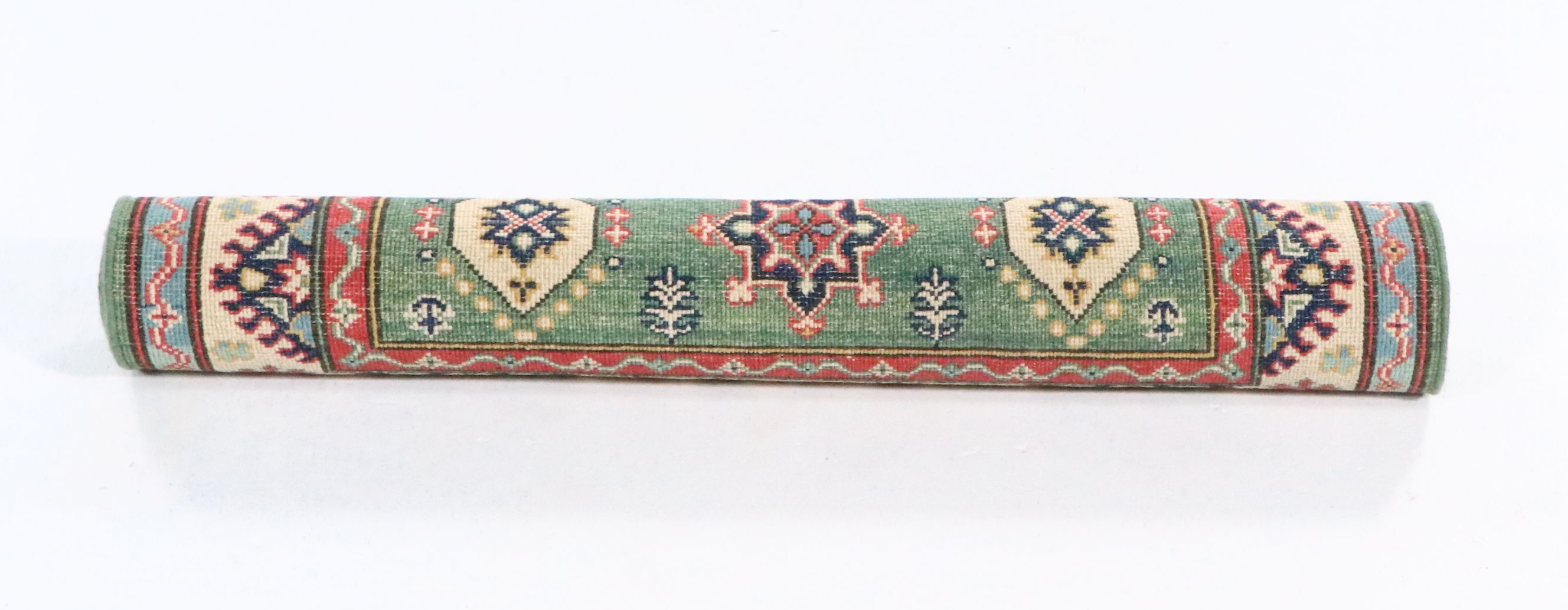 3'4 x 5'1 Hand-Knotted Afghan Kazak Area Rug