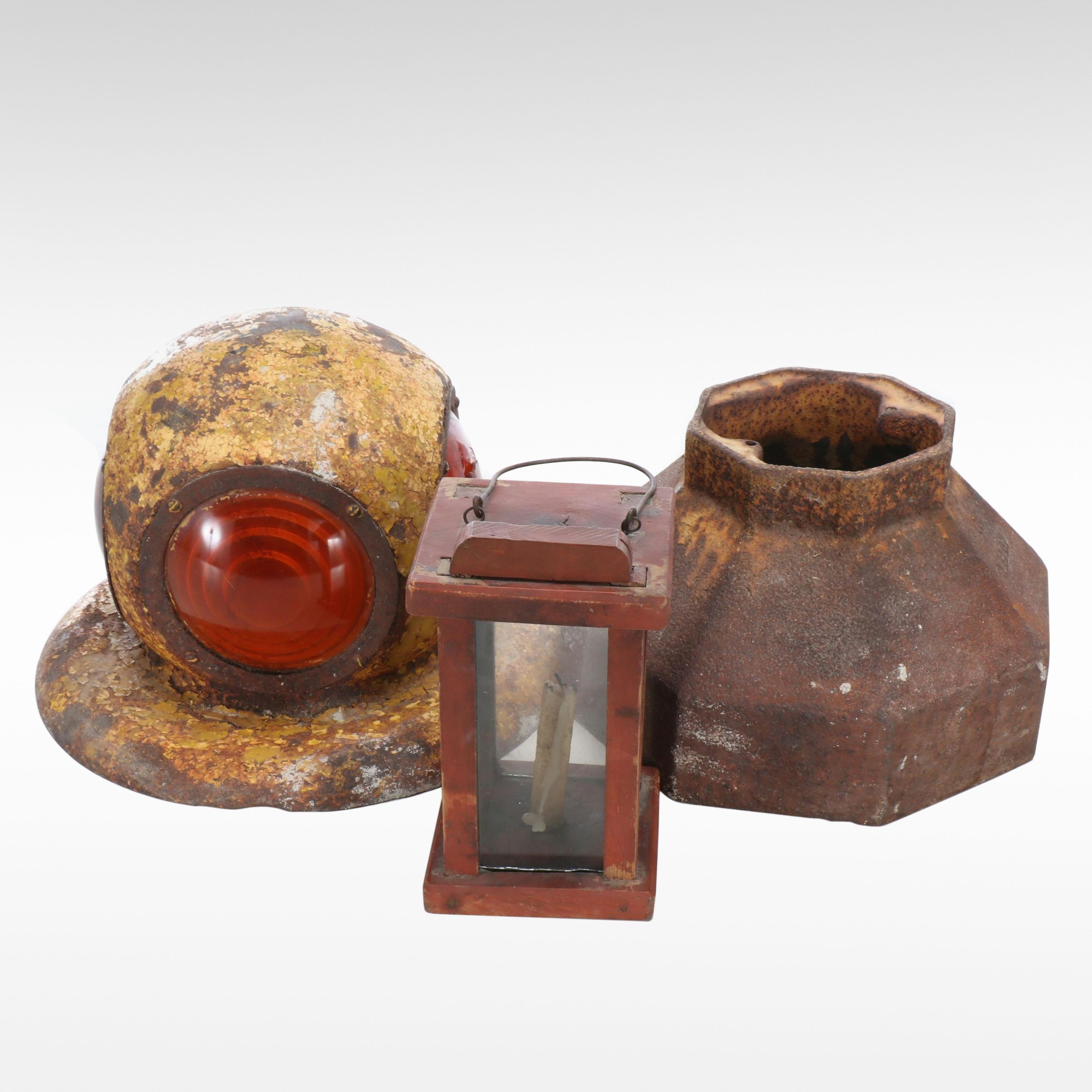 Traffic Signal Beacon Light with Lantern and Buggy Tether Weight