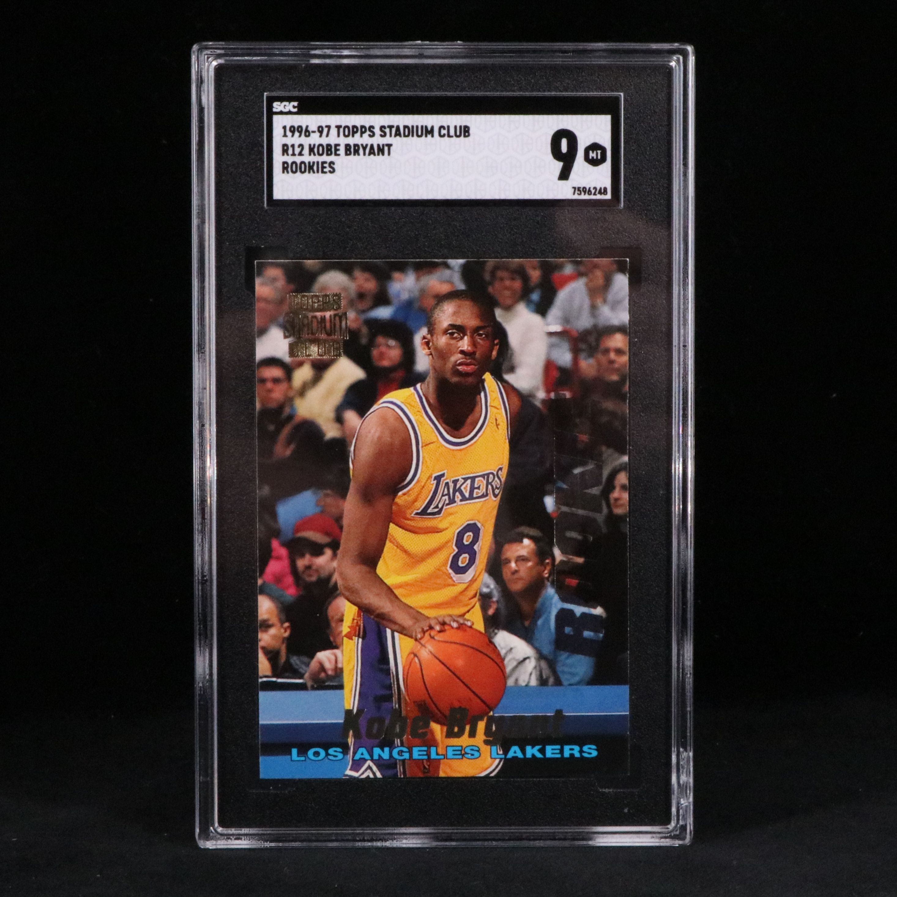 1996-97 Stadium Club Kobe Bryant Rookie Basketball Card Graded SGC 9