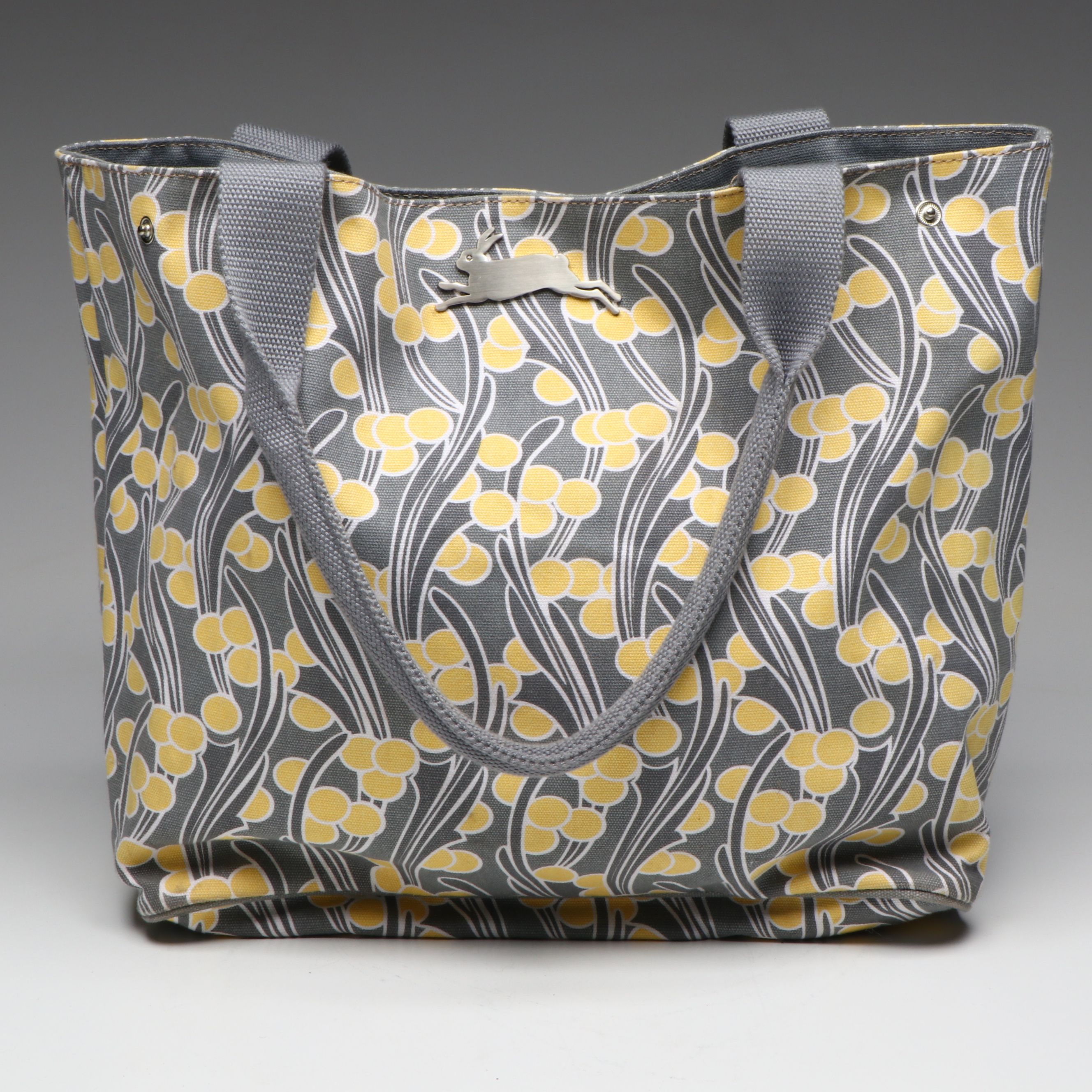 Pepin "Art Nouveau" Tote Bag with Needlepoint Décor and Quilted Tablecloth