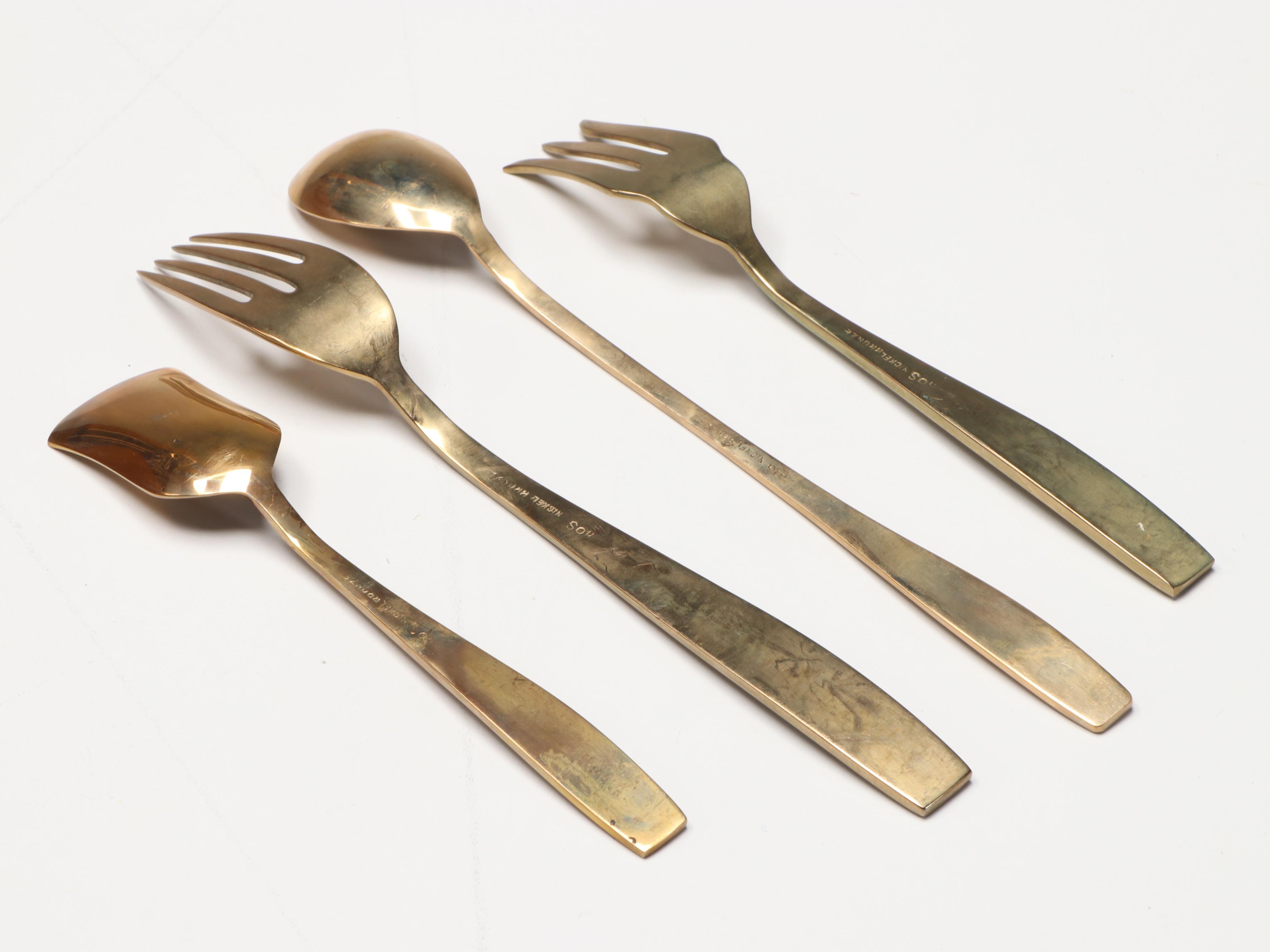 Hos Kitchenware Nickel Bronze Serving Utensils and Flatware