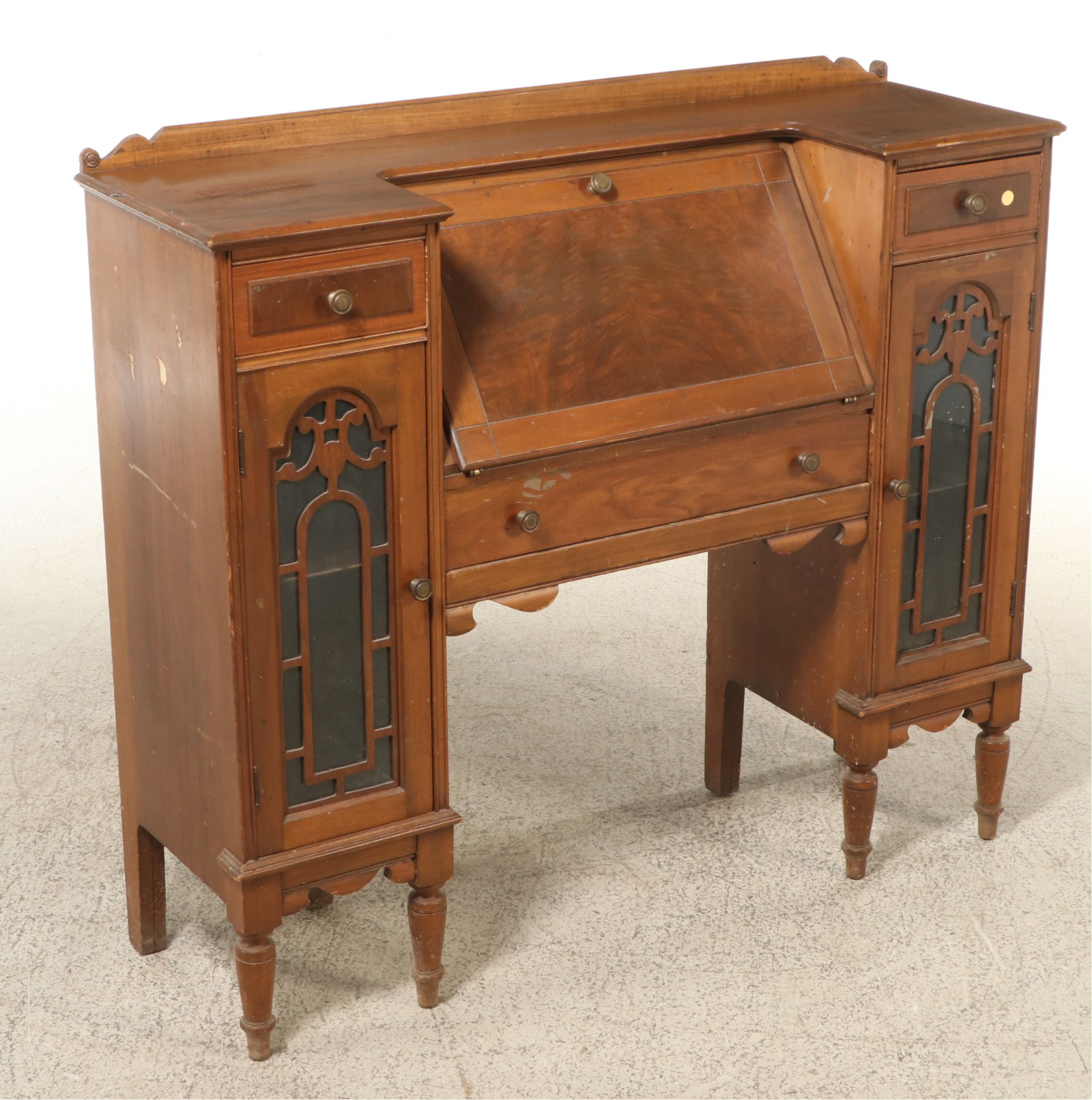 Regency Style Walnut Secretary Desk