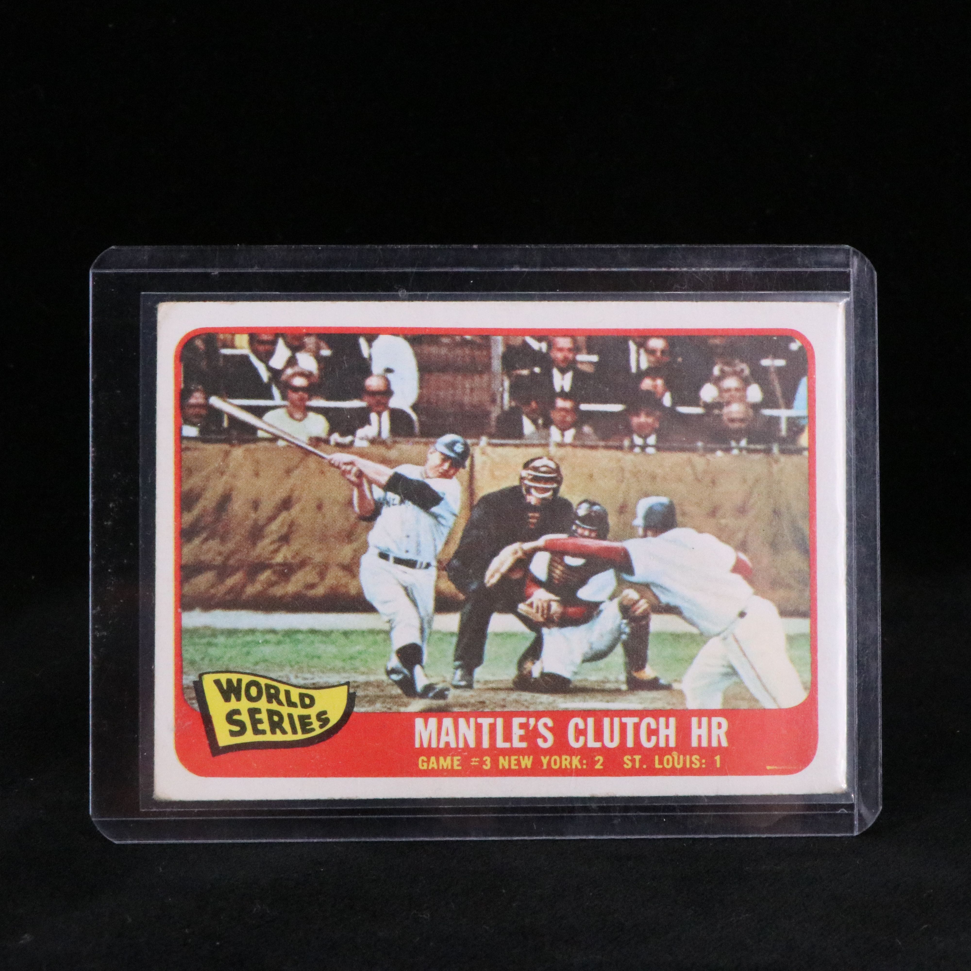 1965 Topps Mickey Mantle World Series Baseball Card