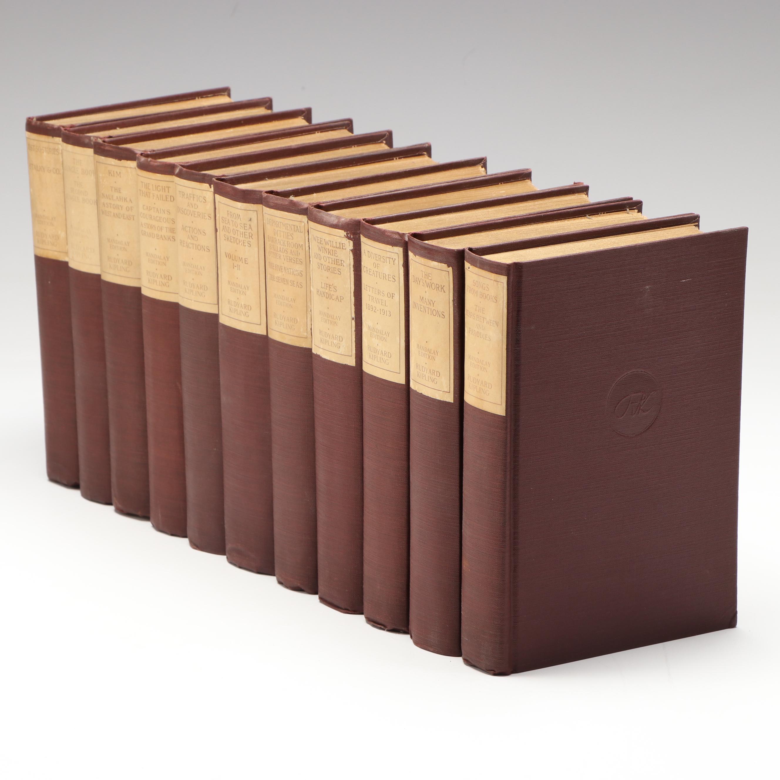 Mandalay Edition "The Works of Rudyard Kipling" Partial Set, 1925