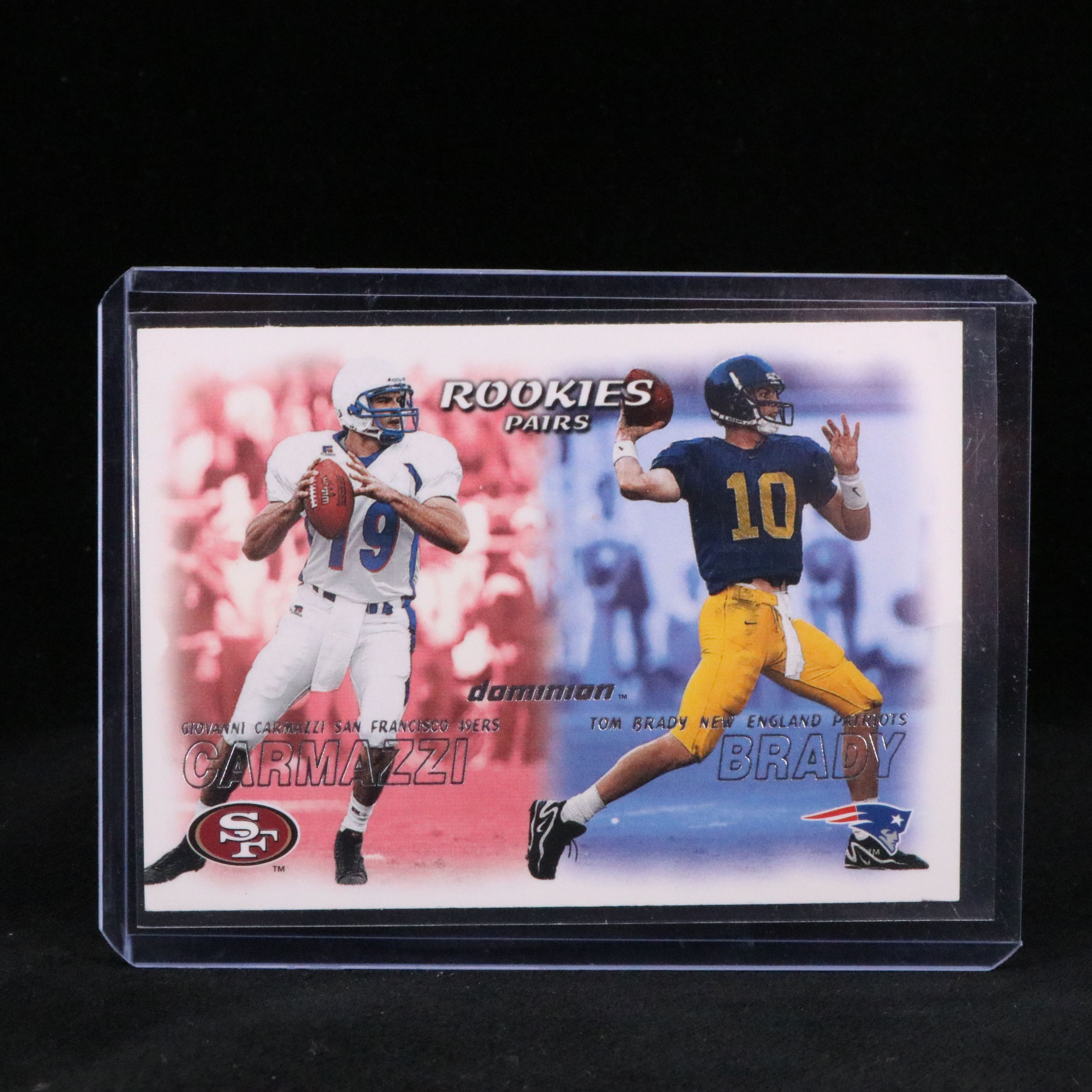 2000 Dominion Tom Brady New England Patriots Rookie Football Card