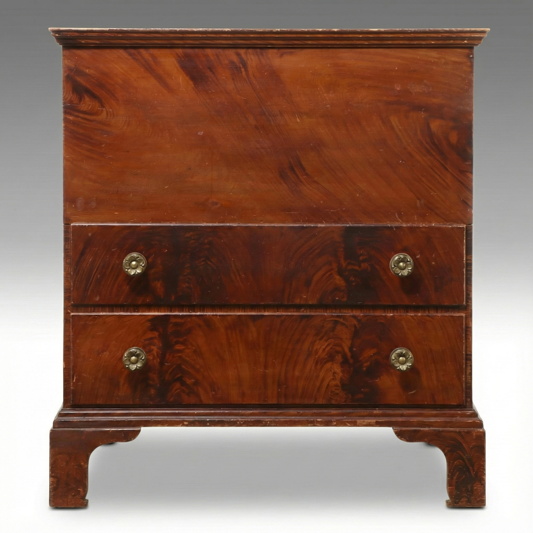 Antique Grain Painted Mule Chest