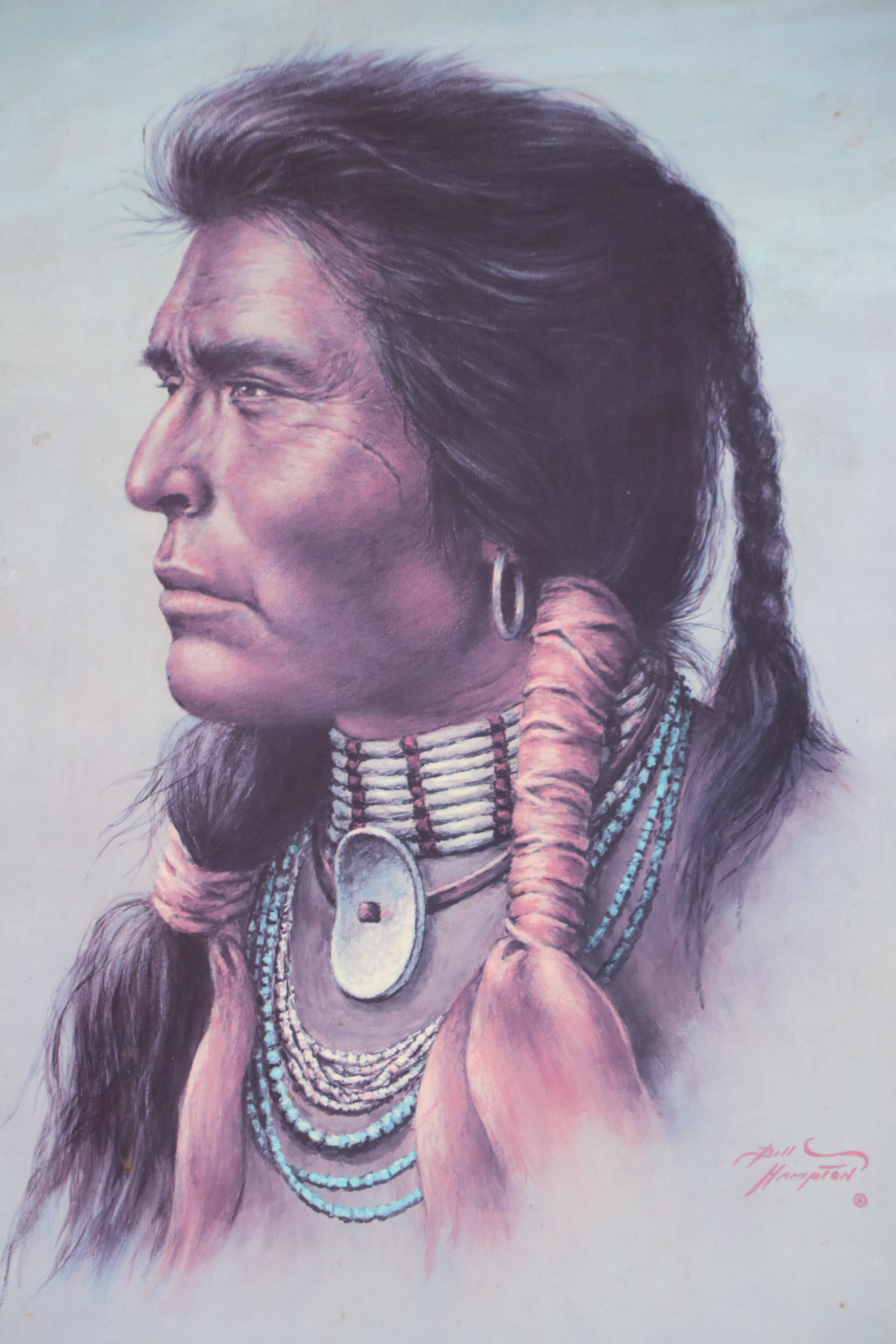 After Bill Hampton Offset Lithograph "Oh Great Spirit," Late 20th C.