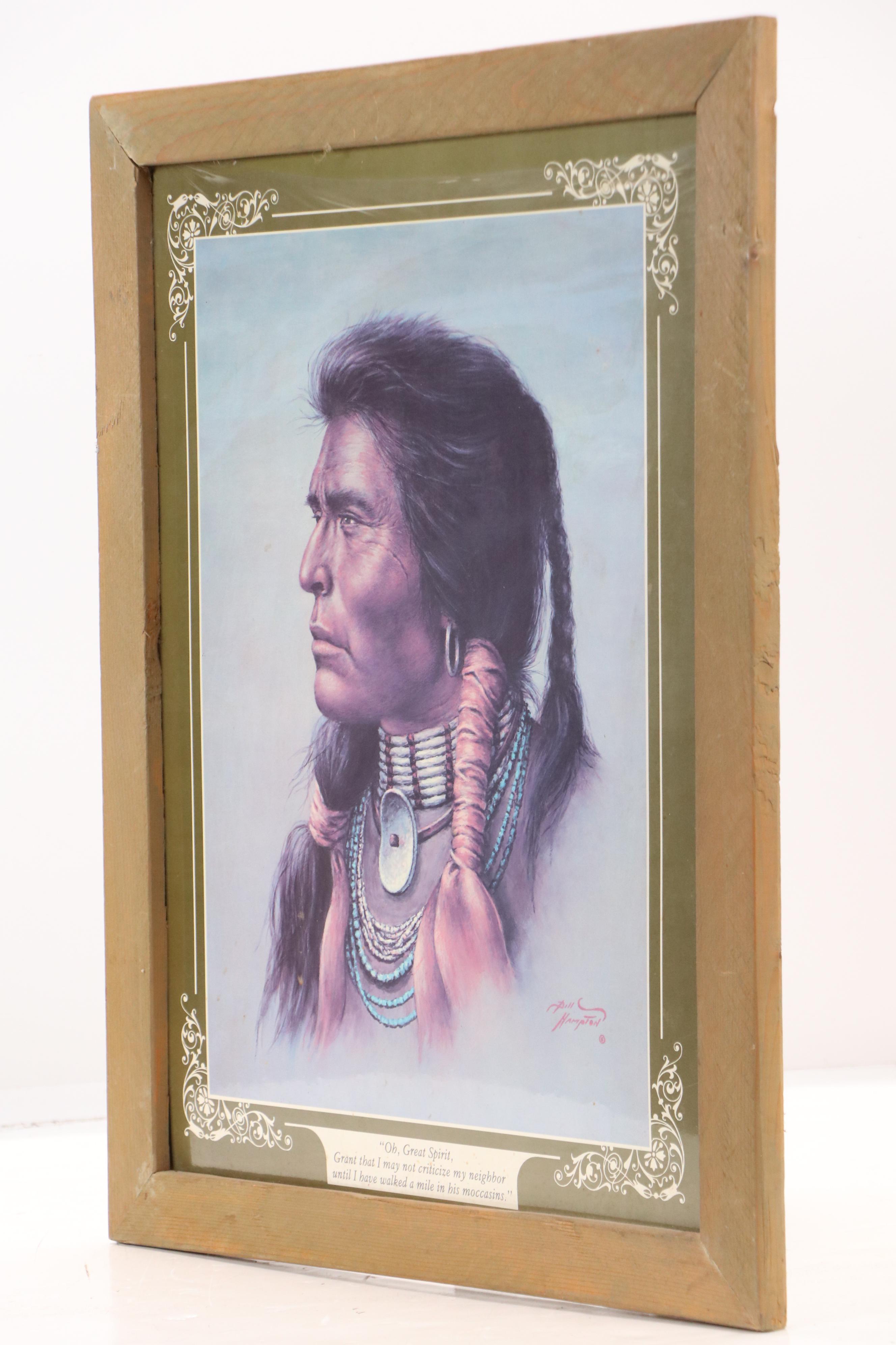 After Bill Hampton Offset Lithograph "Oh Great Spirit," Late 20th C.
