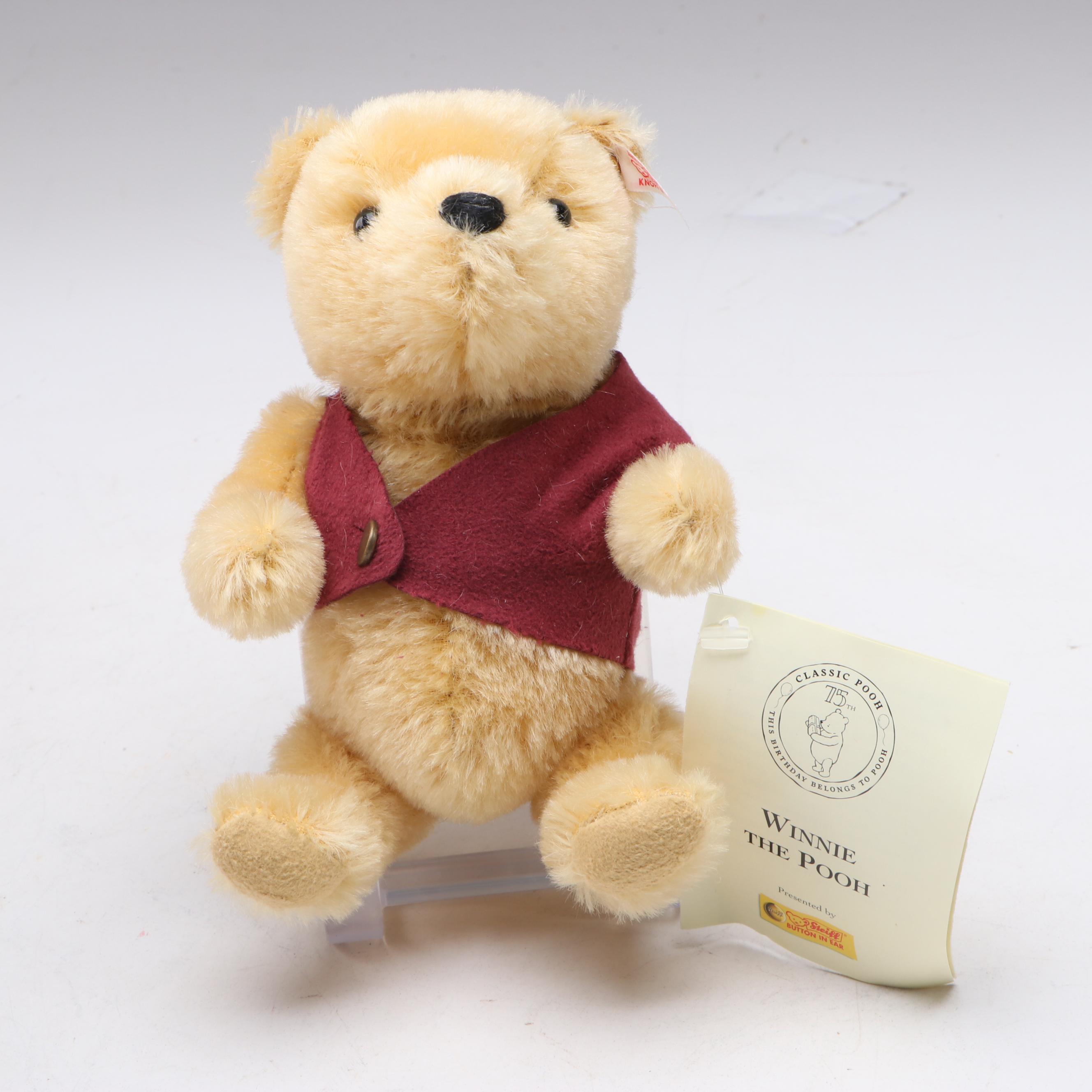 Steiff 75th Birthday "Winnie the Pooh" with Gund "Classic Pooh" Tigger Plush