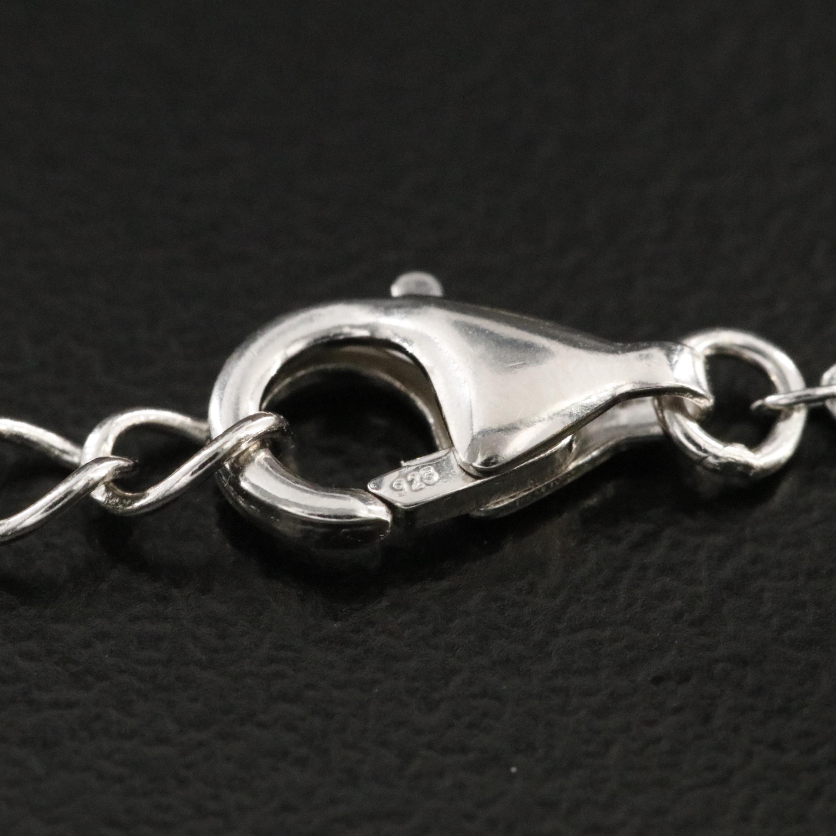 Sterling Black Onyx Quatrefoil Necklace