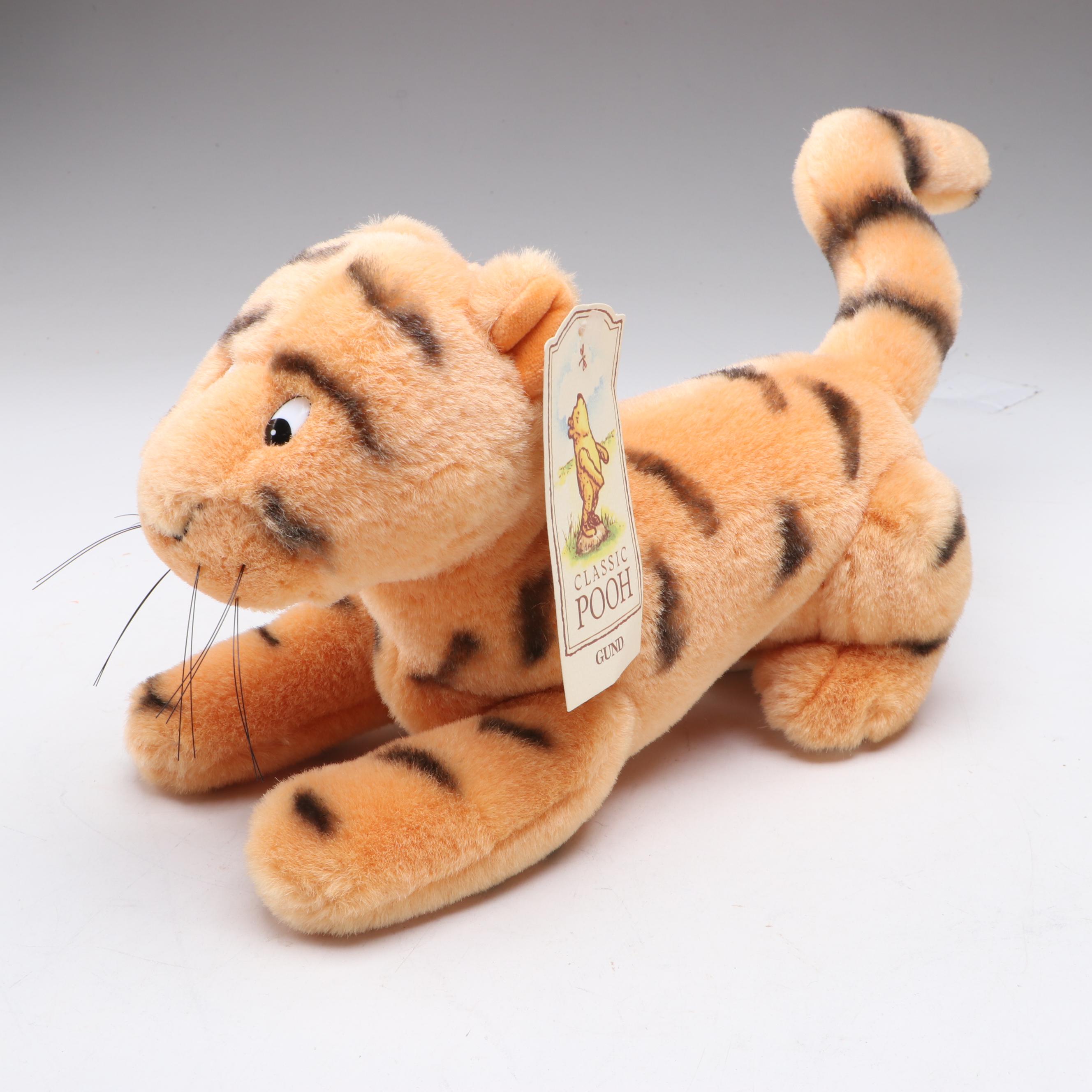 Steiff 75th Birthday "Winnie the Pooh" with Gund "Classic Pooh" Tigger Plush