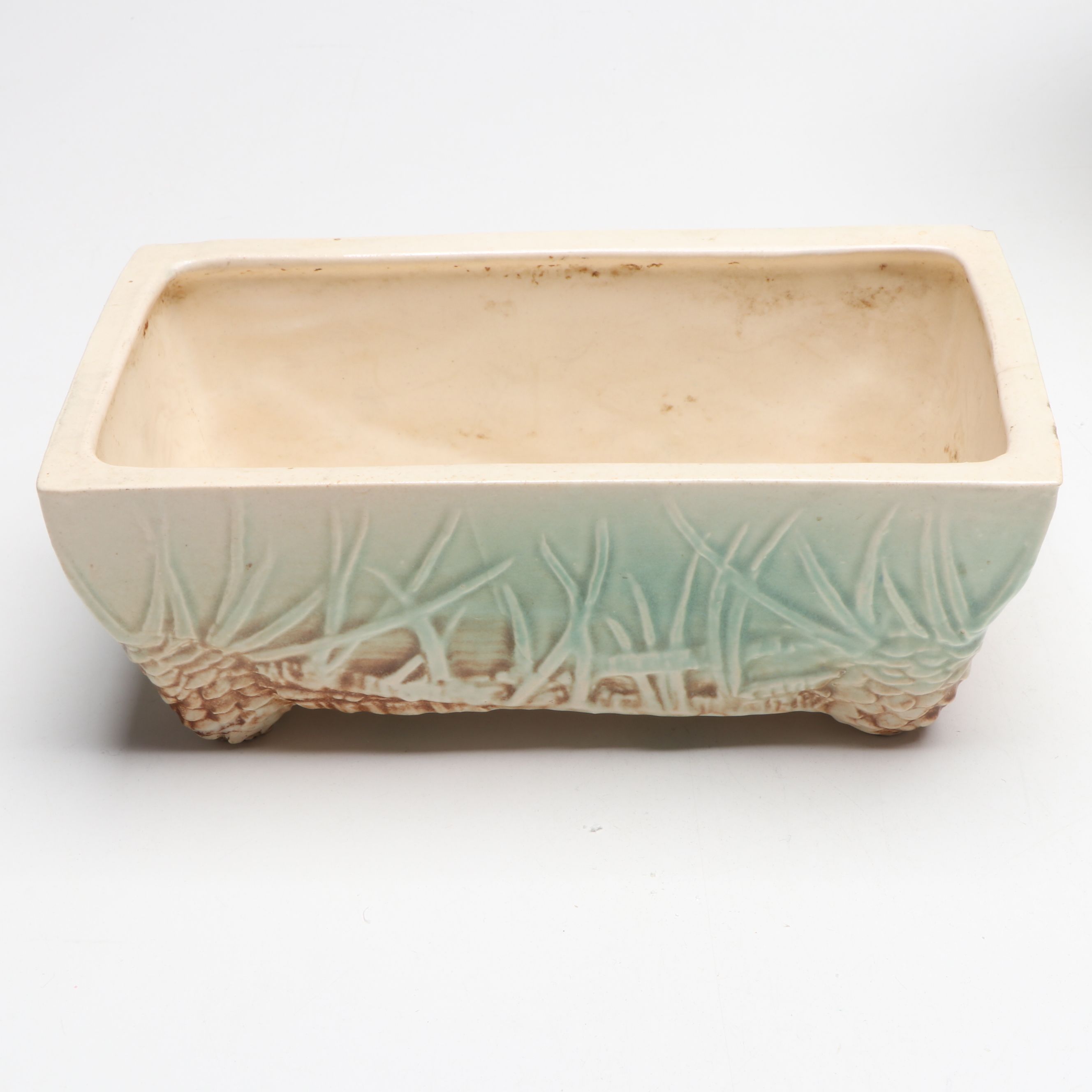 Pair of McCoy Pottery "Rustic Line" Planters with More Ceramic Décor