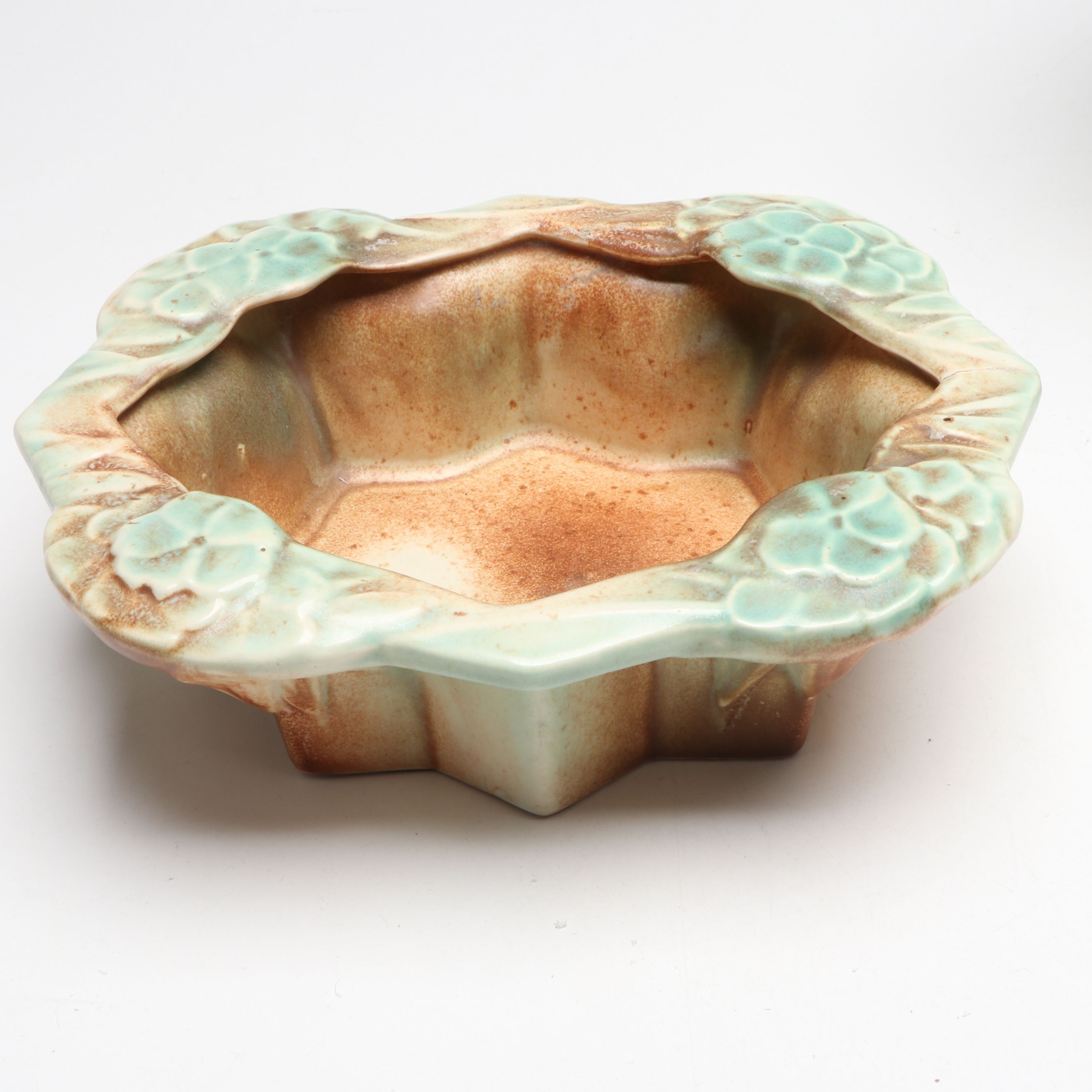 Pair of McCoy Pottery "Rustic Line" Planters with More Ceramic Décor