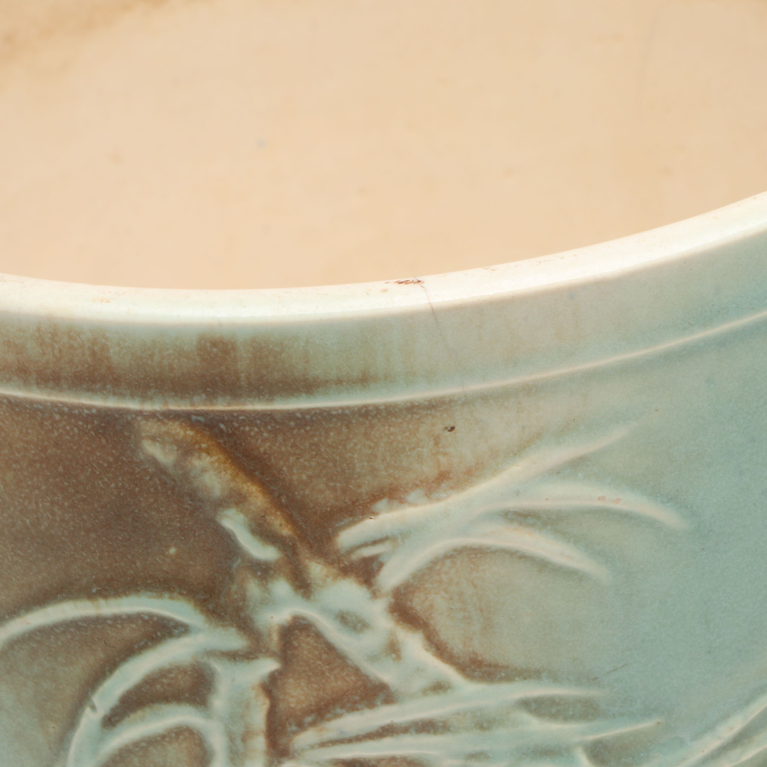 Pair of McCoy Pottery "Rustic Line" Planters with More Ceramic Décor