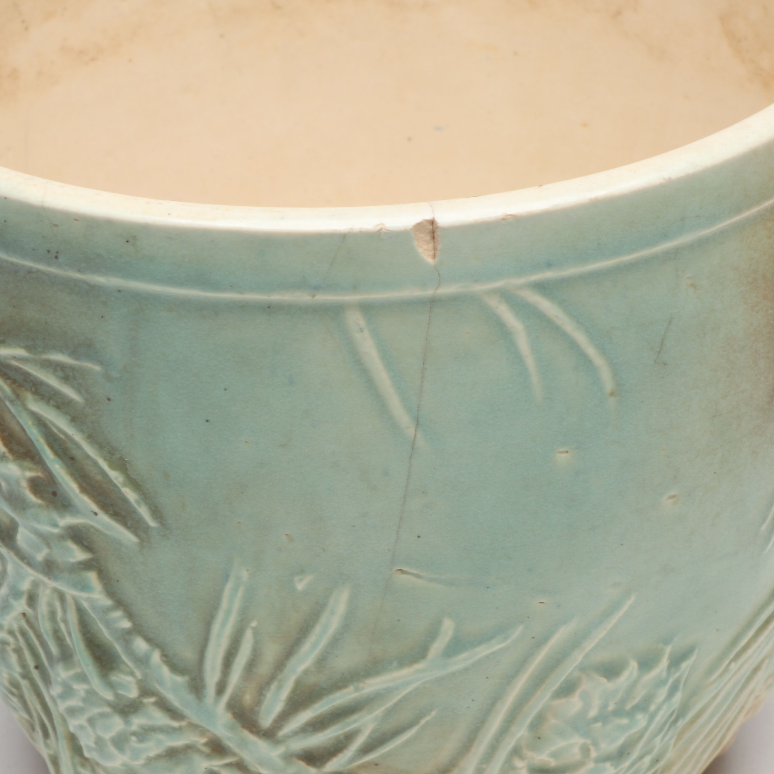 Pair of McCoy Pottery "Rustic Line" Planters with More Ceramic Décor