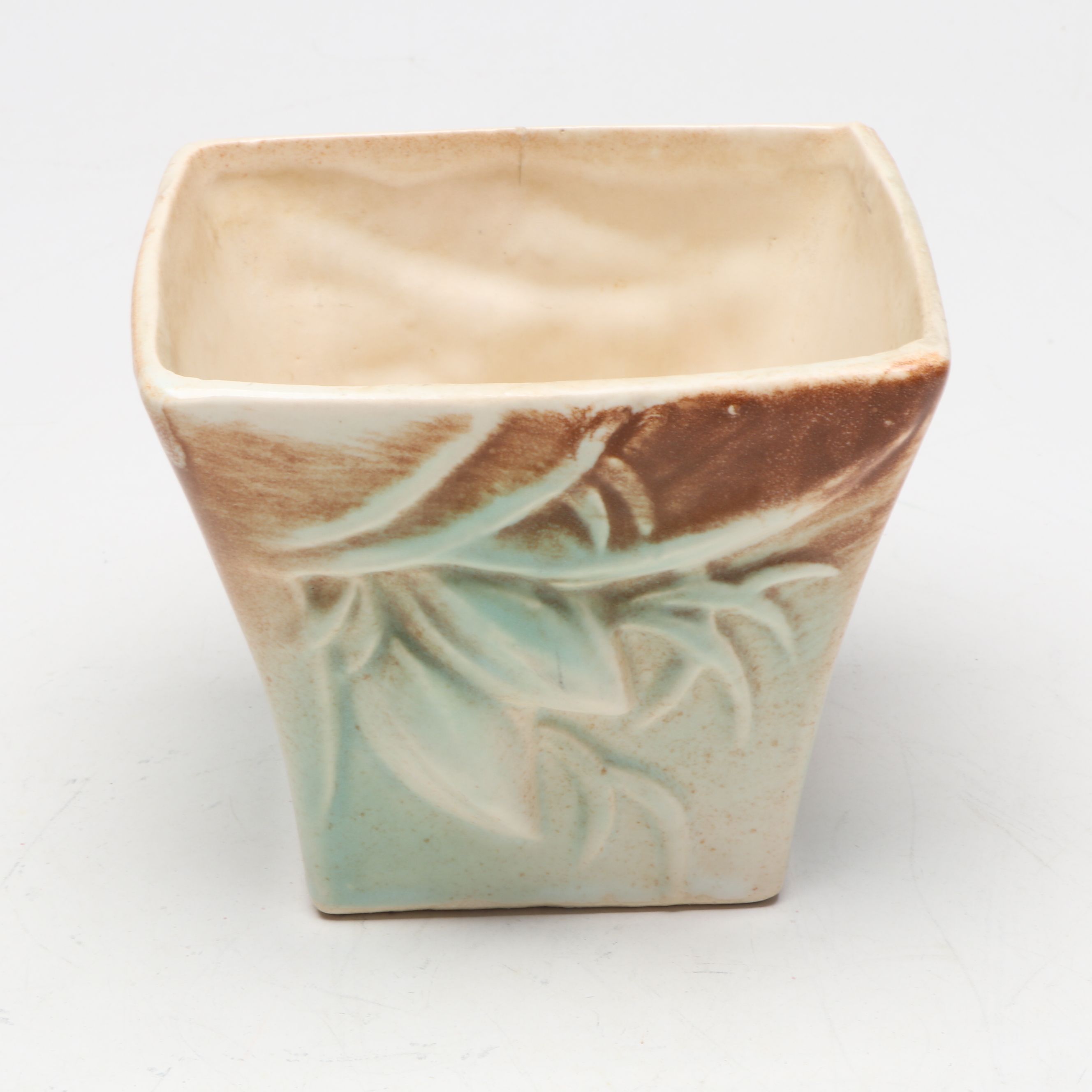 Pair of McCoy Pottery "Rustic Line" Planters with More Ceramic Décor