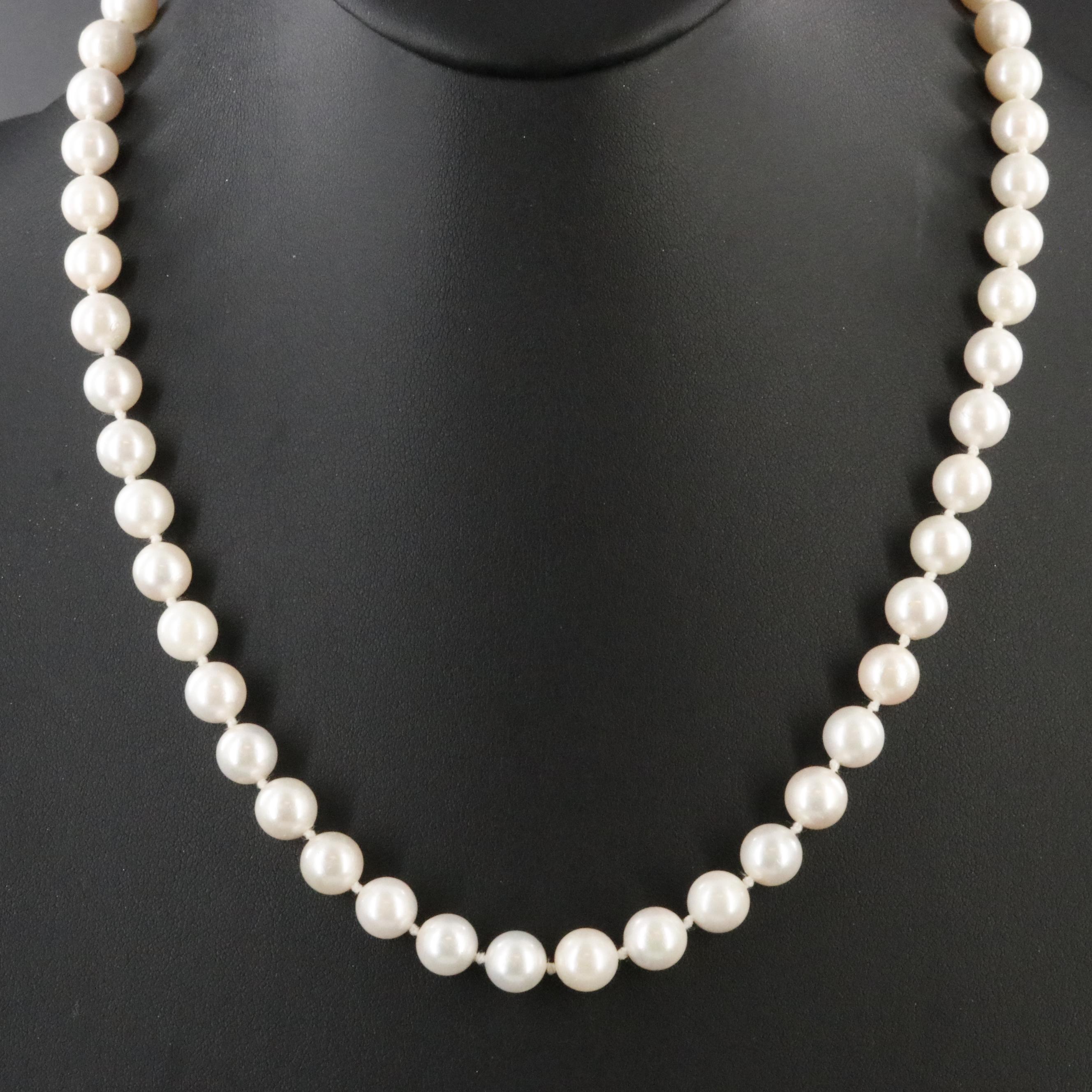 Pearl Necklace with 14K Clasp